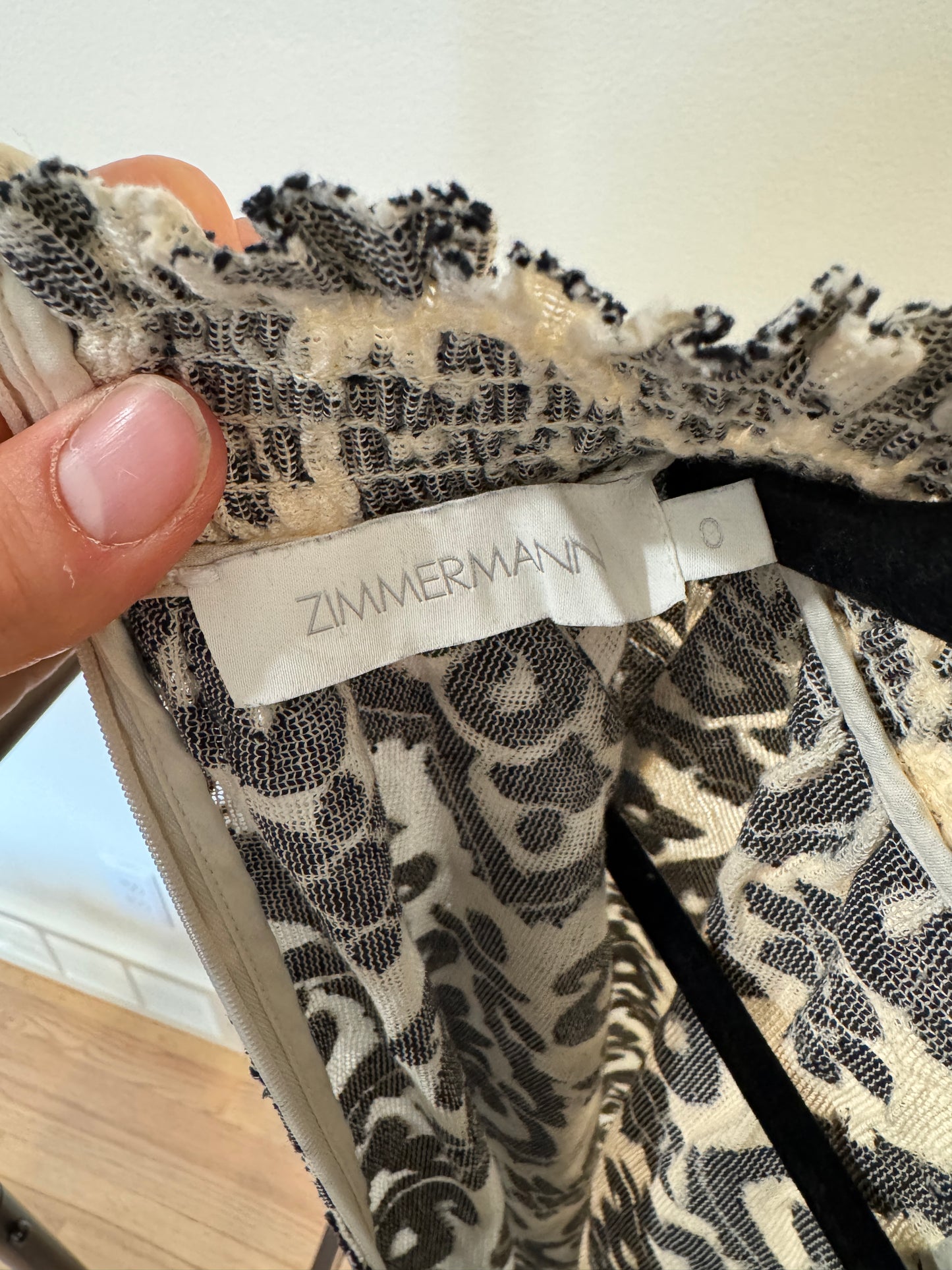 Zimmermann Wylie Lantern Mini Dress size 0 US 4