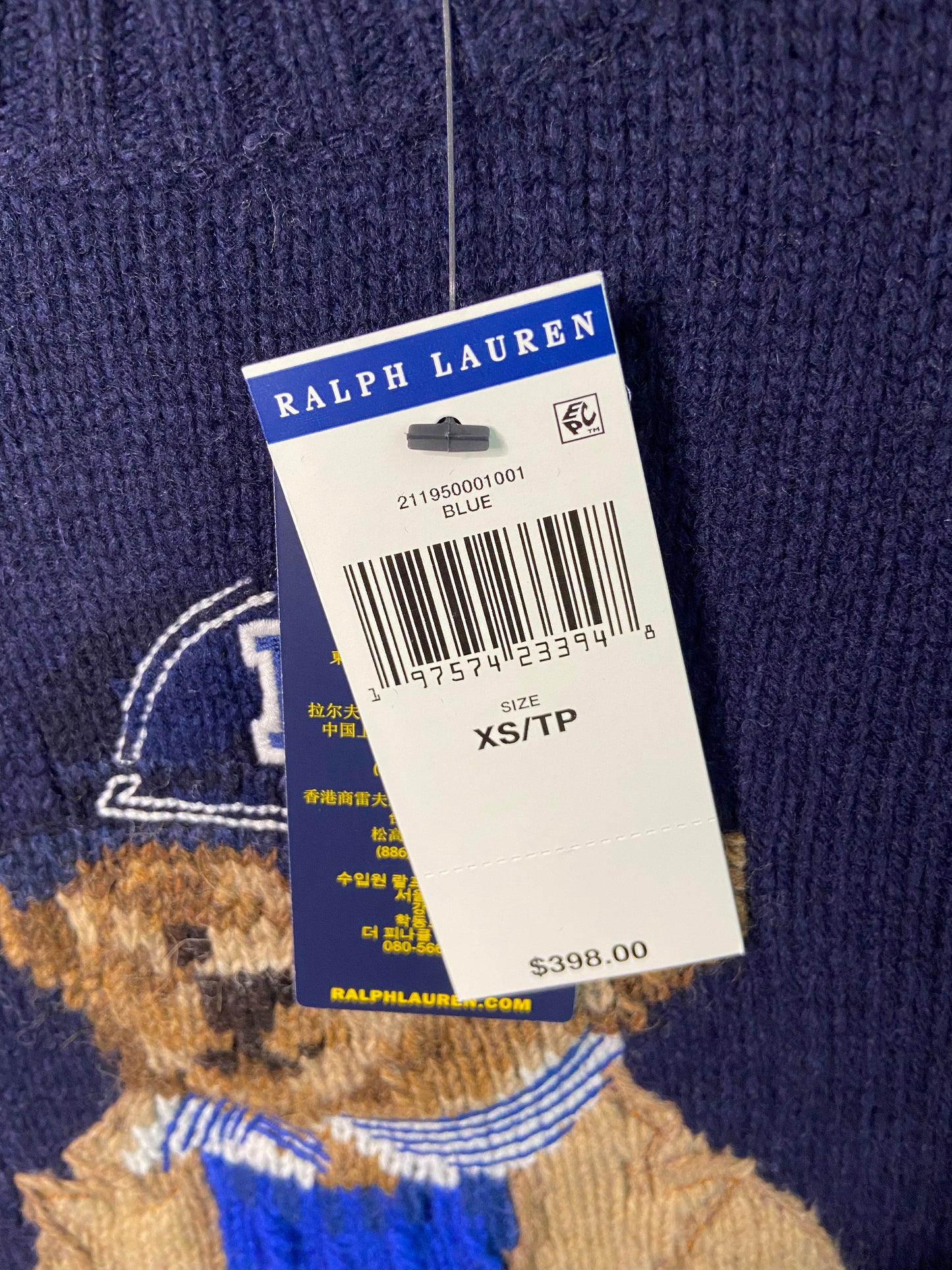 Polo Ralph Lauren Bear Sweater size XS
