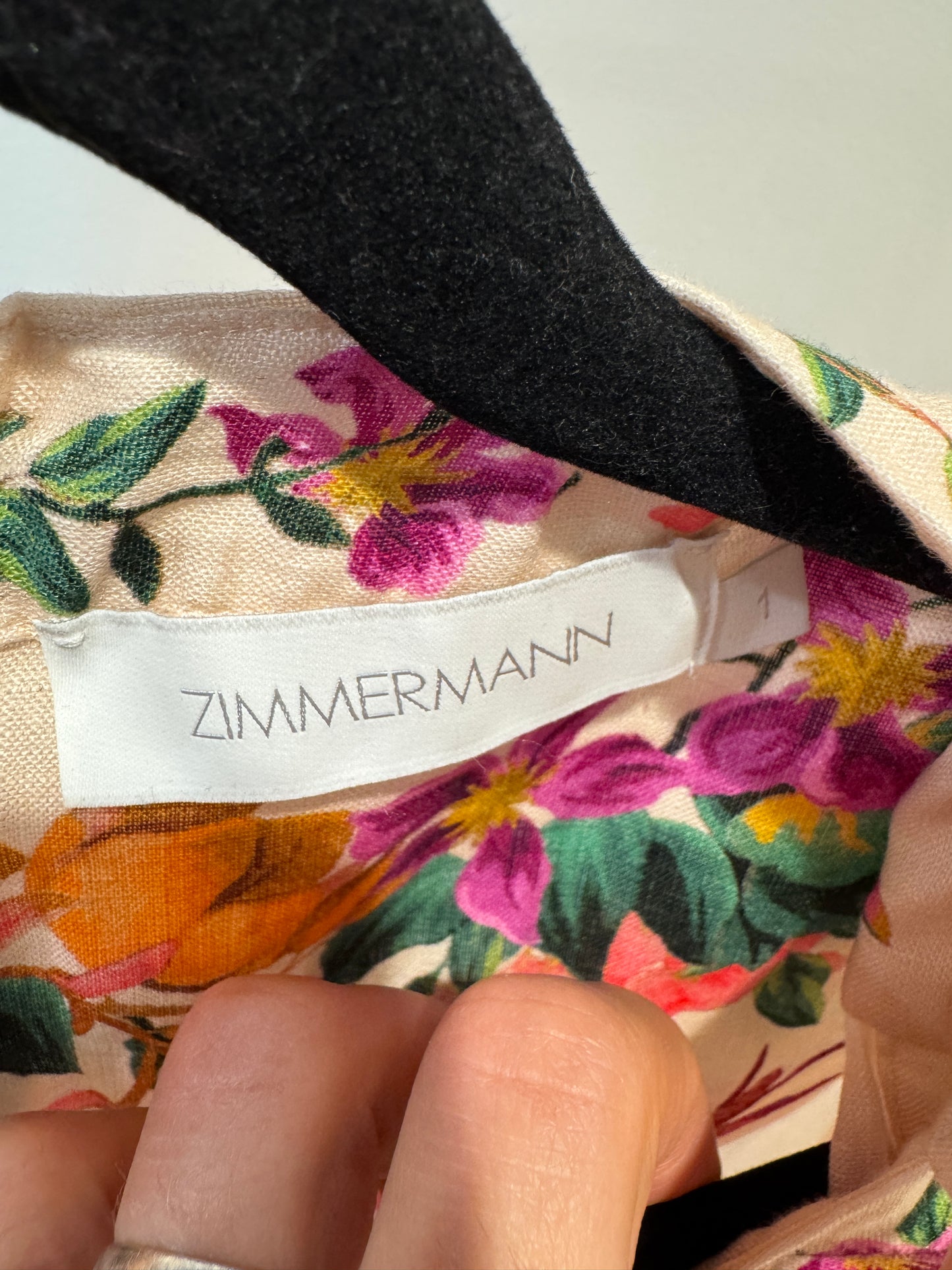 Zimmermann Tropicana Floral-Print Linen Mini Dress size 1 US 6