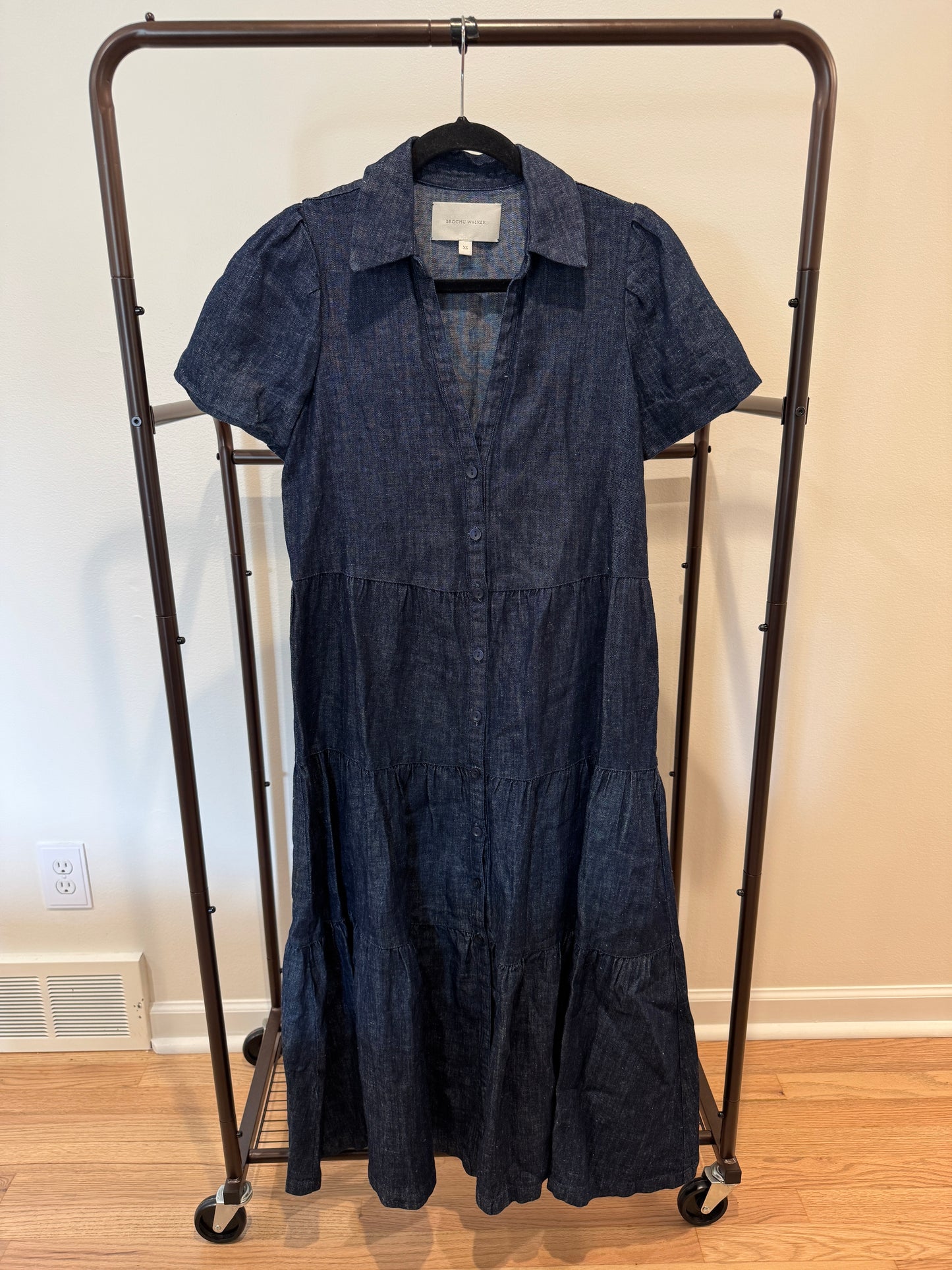 Brochu Walker The Havana Indigo Denim Dress size XS