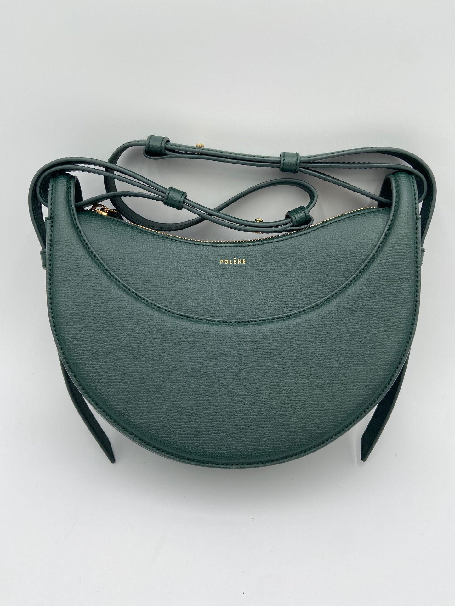Polene Numero Dix Crossbody Bag Edition Textured Green