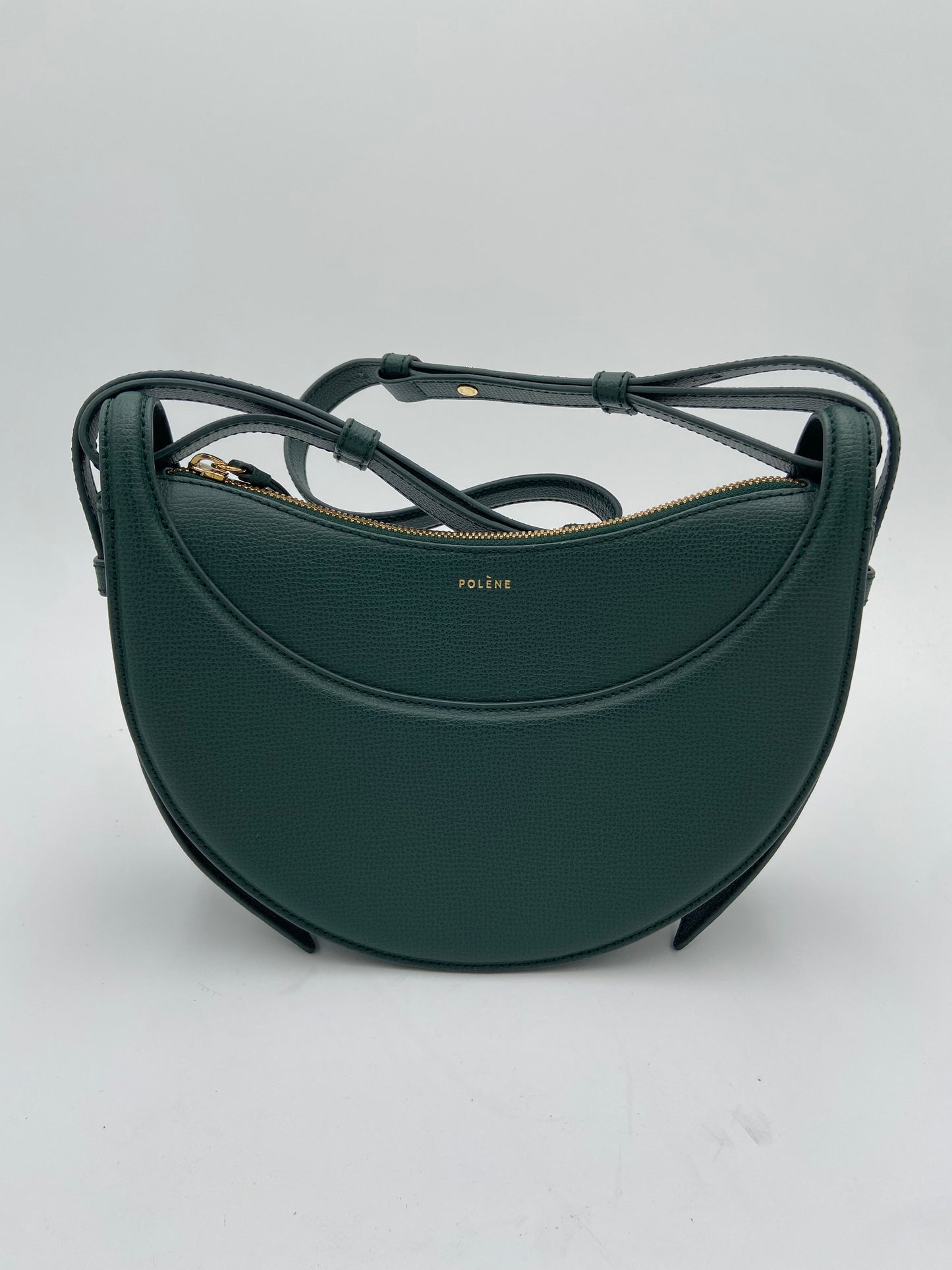 Polene Numero Dix Crossbody Bag Edition Textured Green