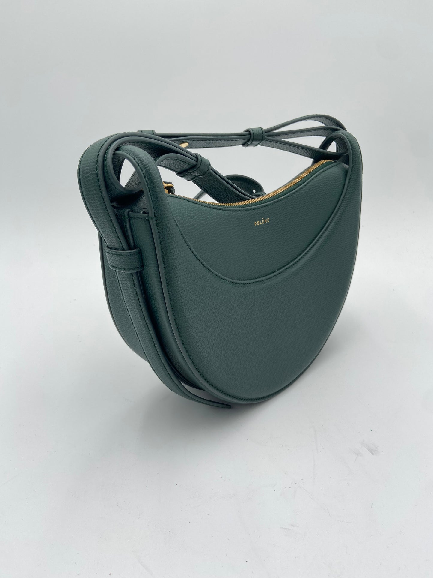 Polene Numero Dix Crossbody Bag Edition Textured Green