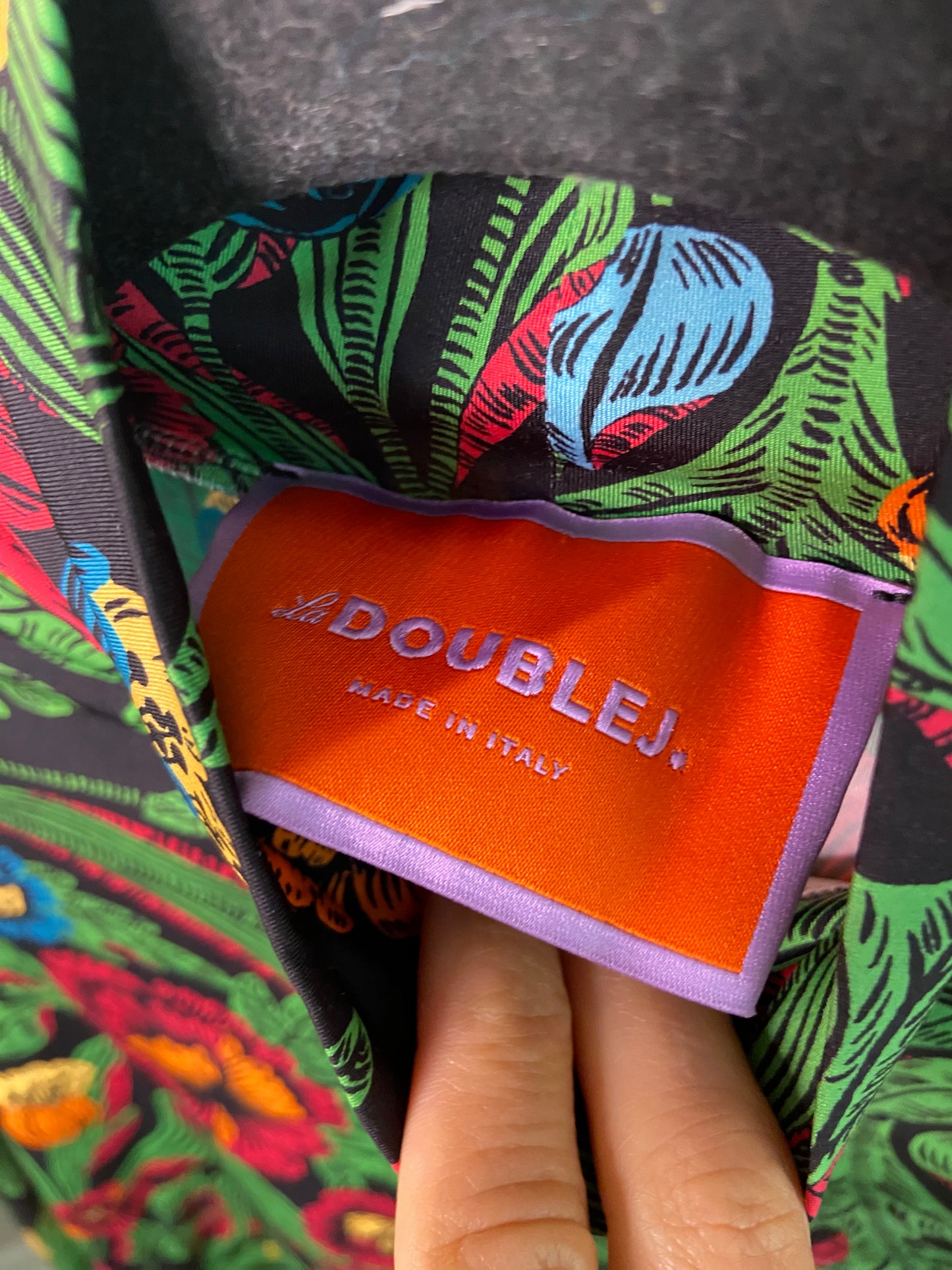 LA Double J floral-print turtleneck top size M