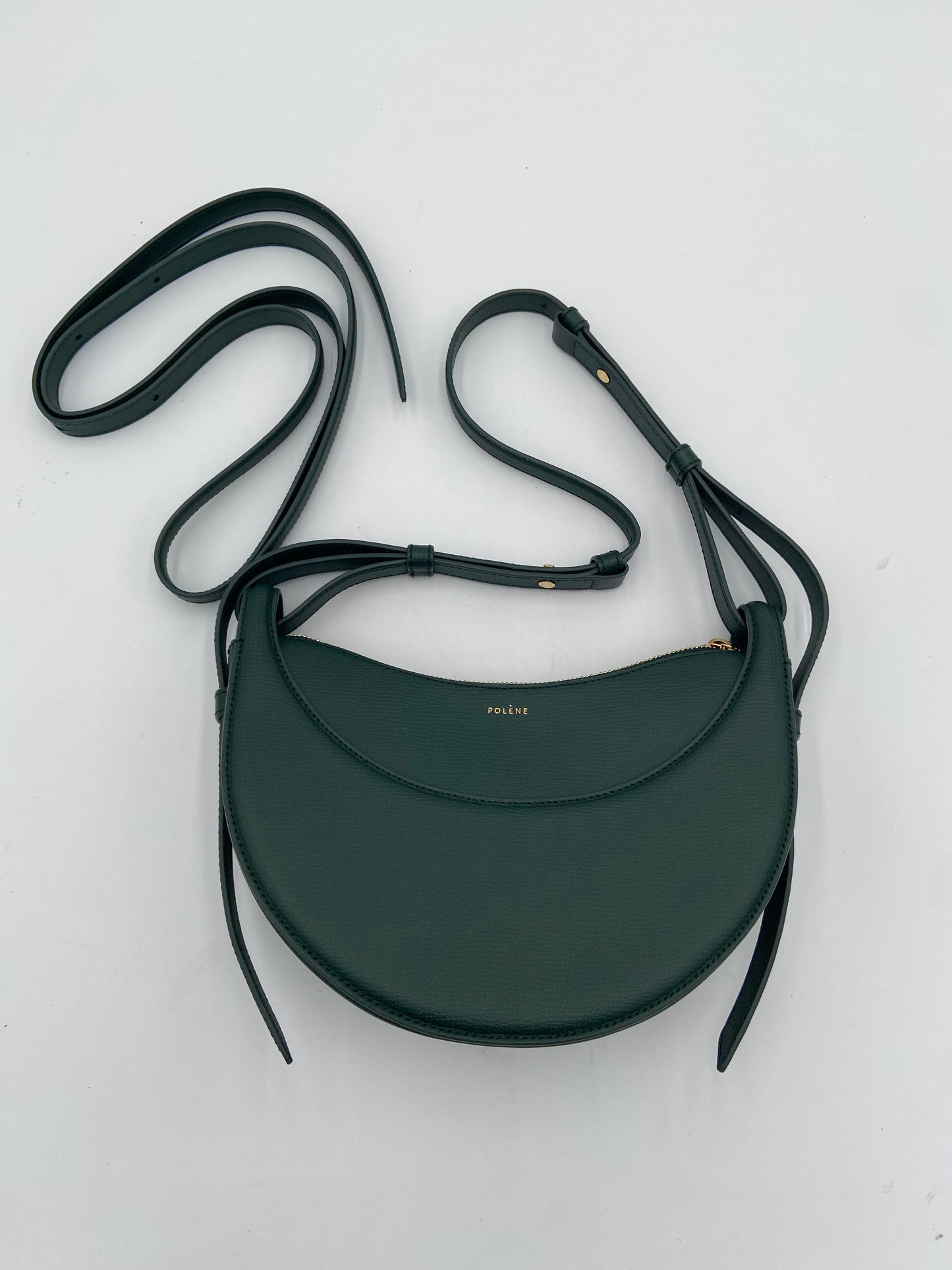 Polene Numero Dix Crossbody Bag Edition Textured Green