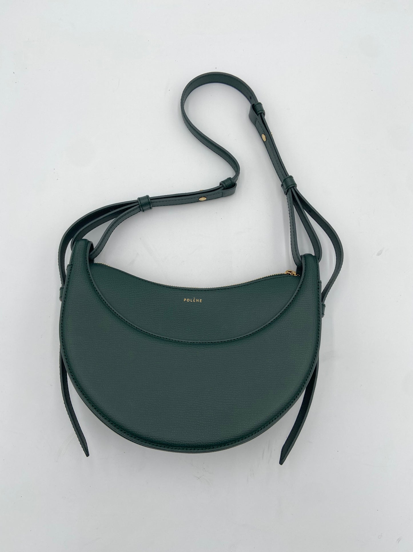 Polene Numero Dix Crossbody Bag Edition Textured Green
