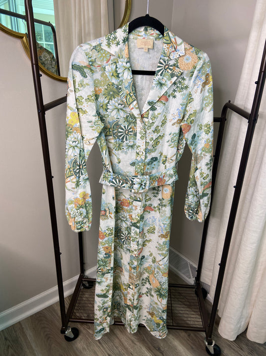 Mason's Daughter Spring Chinoserie Midi Dress size XS