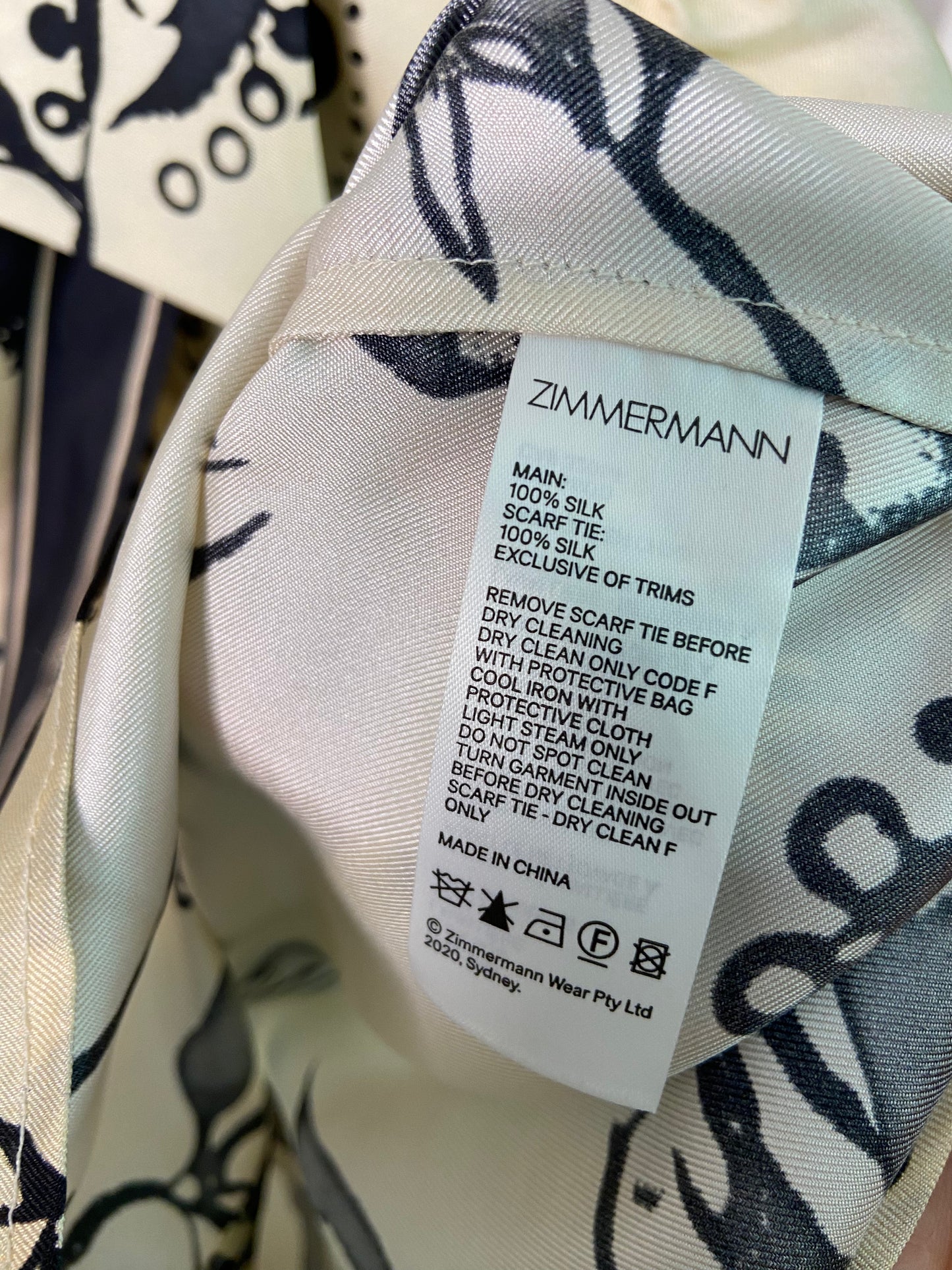 Zimmermann Ladybeetle Scarf Silk Button Down size