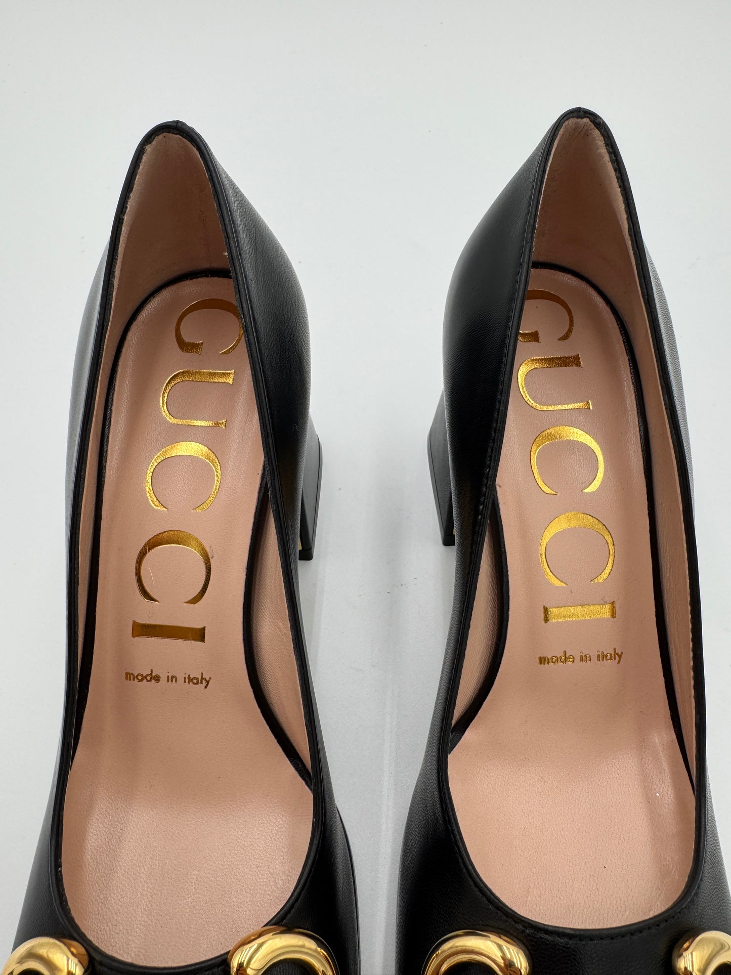Gucci Horsebit-Detailed Leather Pumps size 36.5 US 6.5