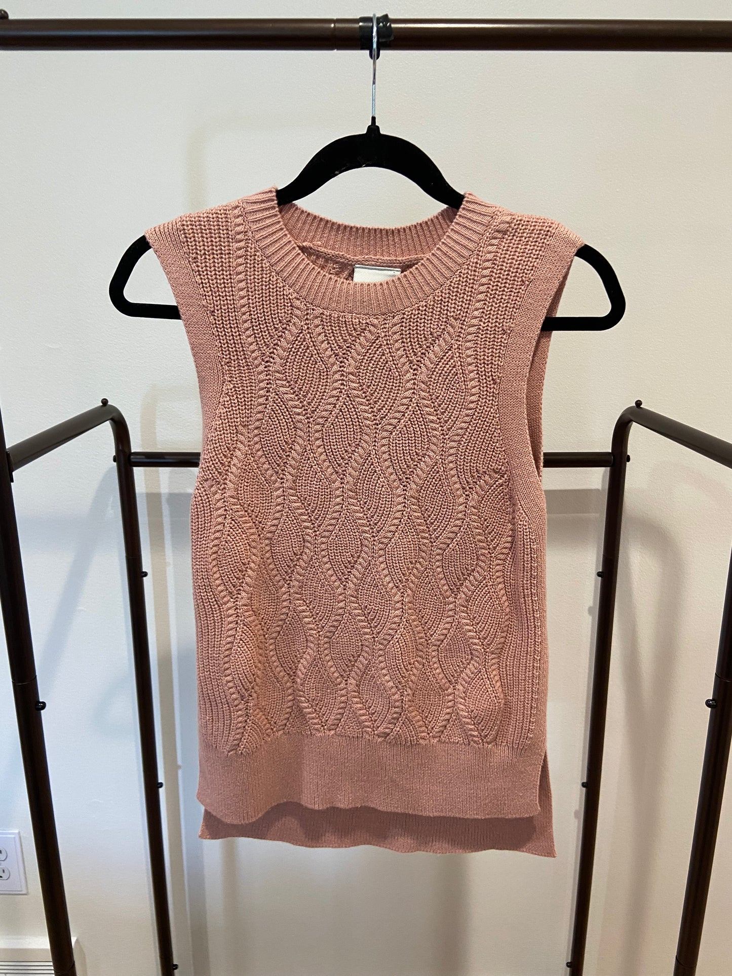 Varley Teller Longline Knit Tank Minty Rose size XXS