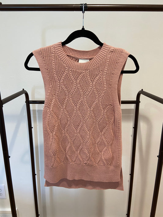 Varley Teller Longline Knit Tank Minty Rose size XXS