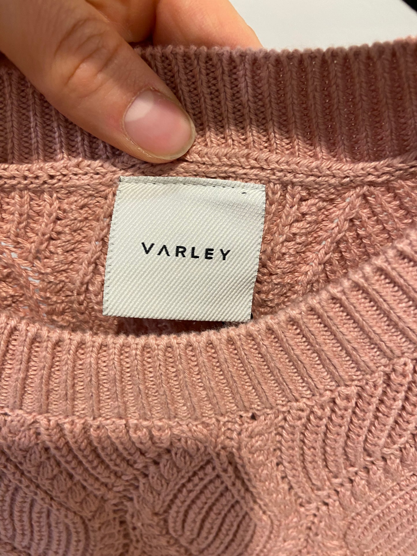 Varley Teller Longline Knit Tank Minty Rose size XXS