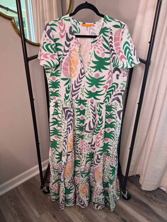 Oliphant V Neck Maxi Dress size XXL