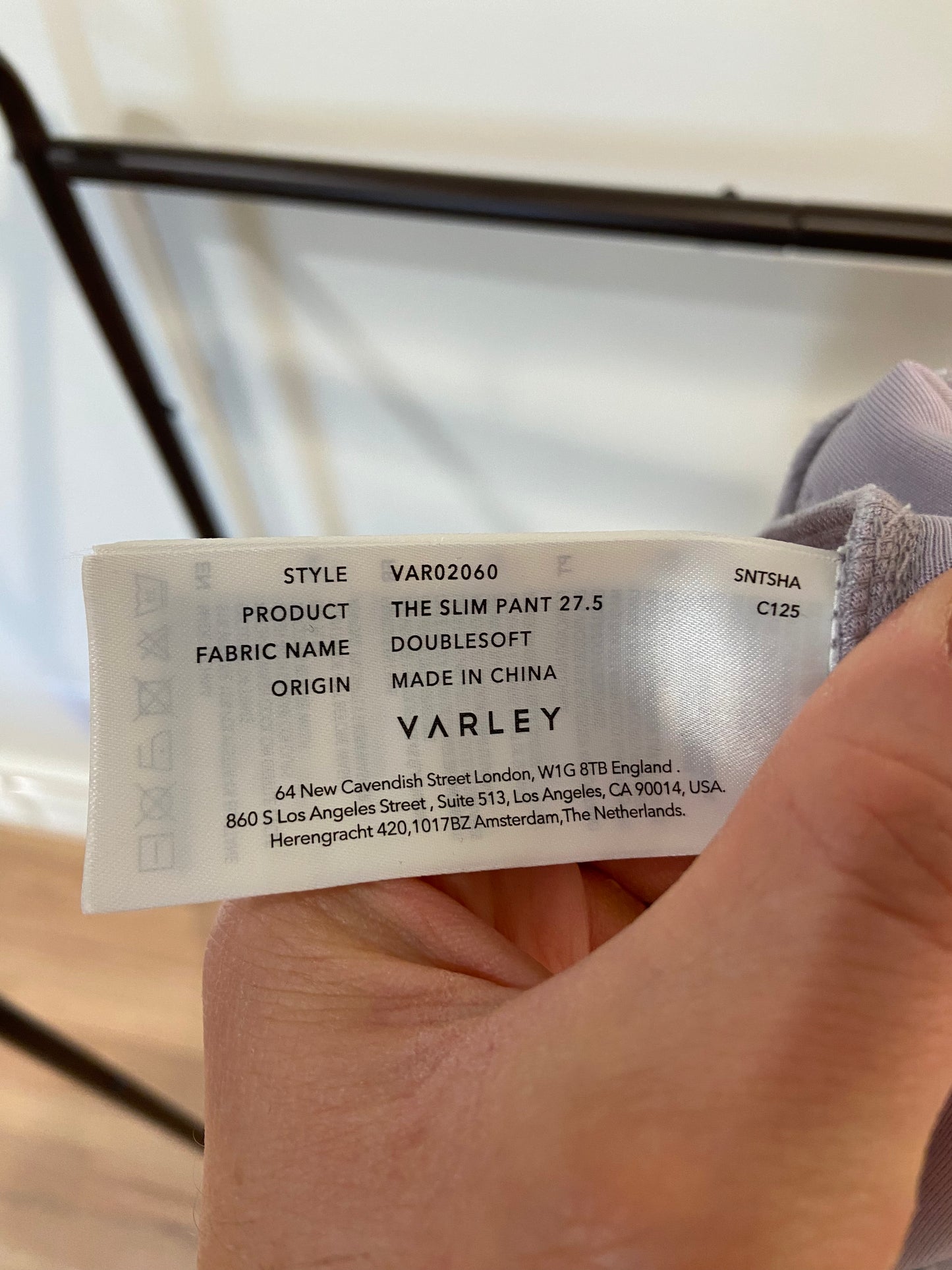Varley Doublesoft The Slim Pant 27.5 Raindrops size L