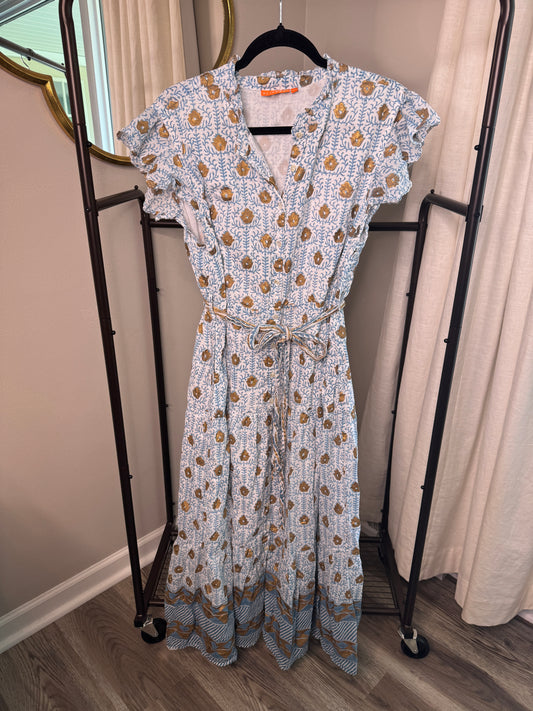 Oliphant Ruffle Button Down Maxi Dress size XXL