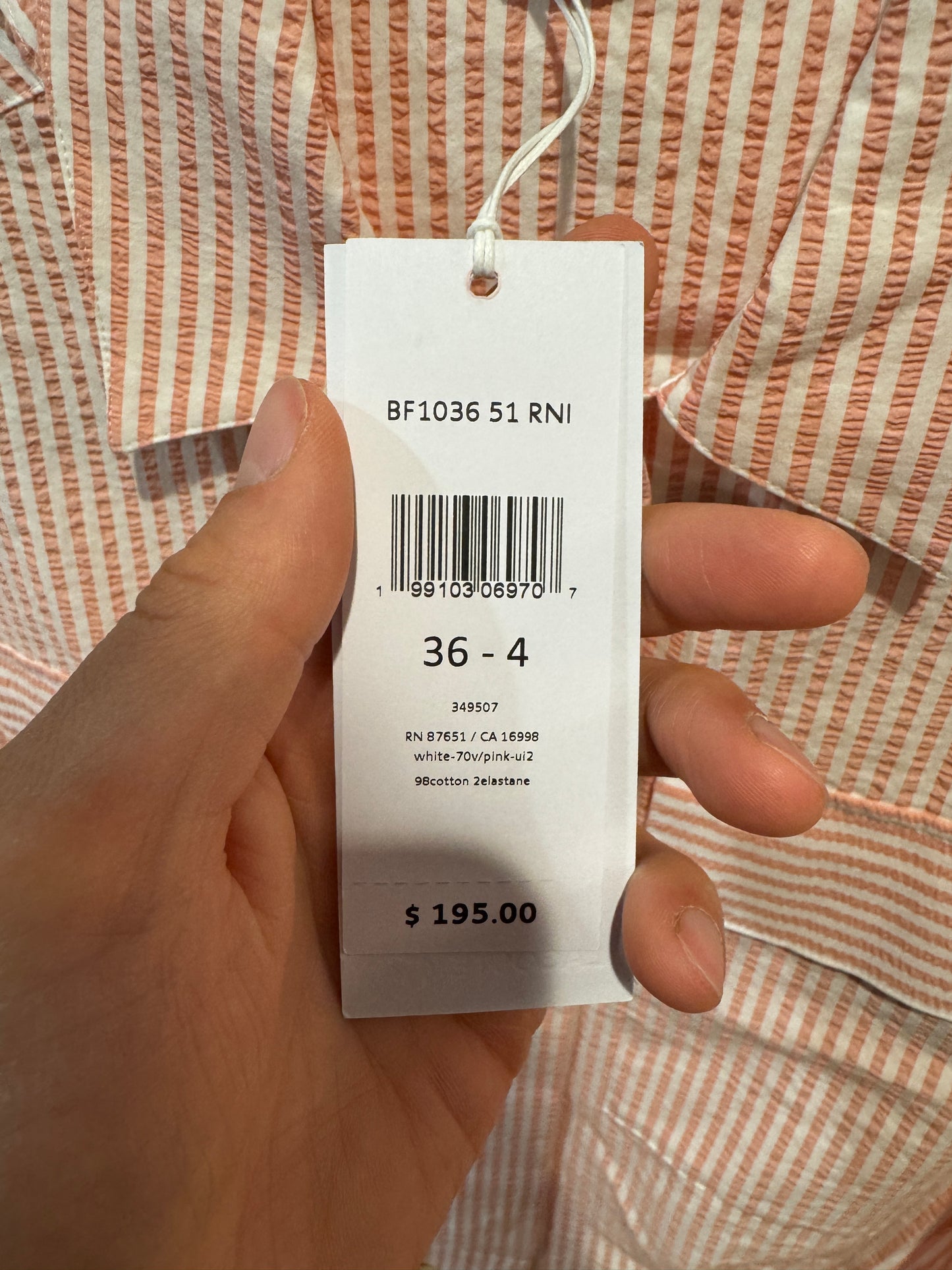 Lacoste Striped Seersucker Jacket with Seersucker Wrap Skirt size 36 US S