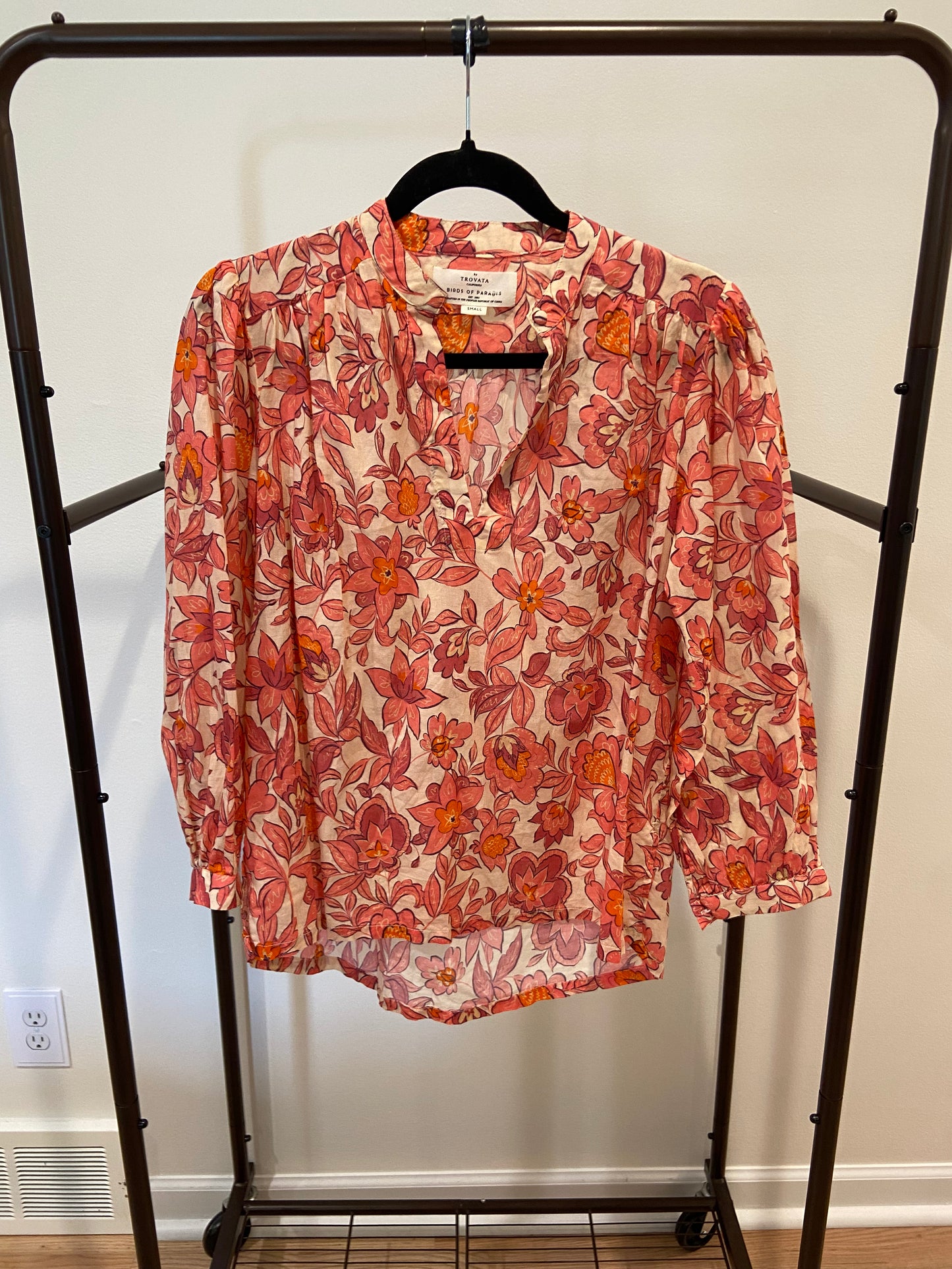 Trovata Bailey Blouse Tea Rose size Small