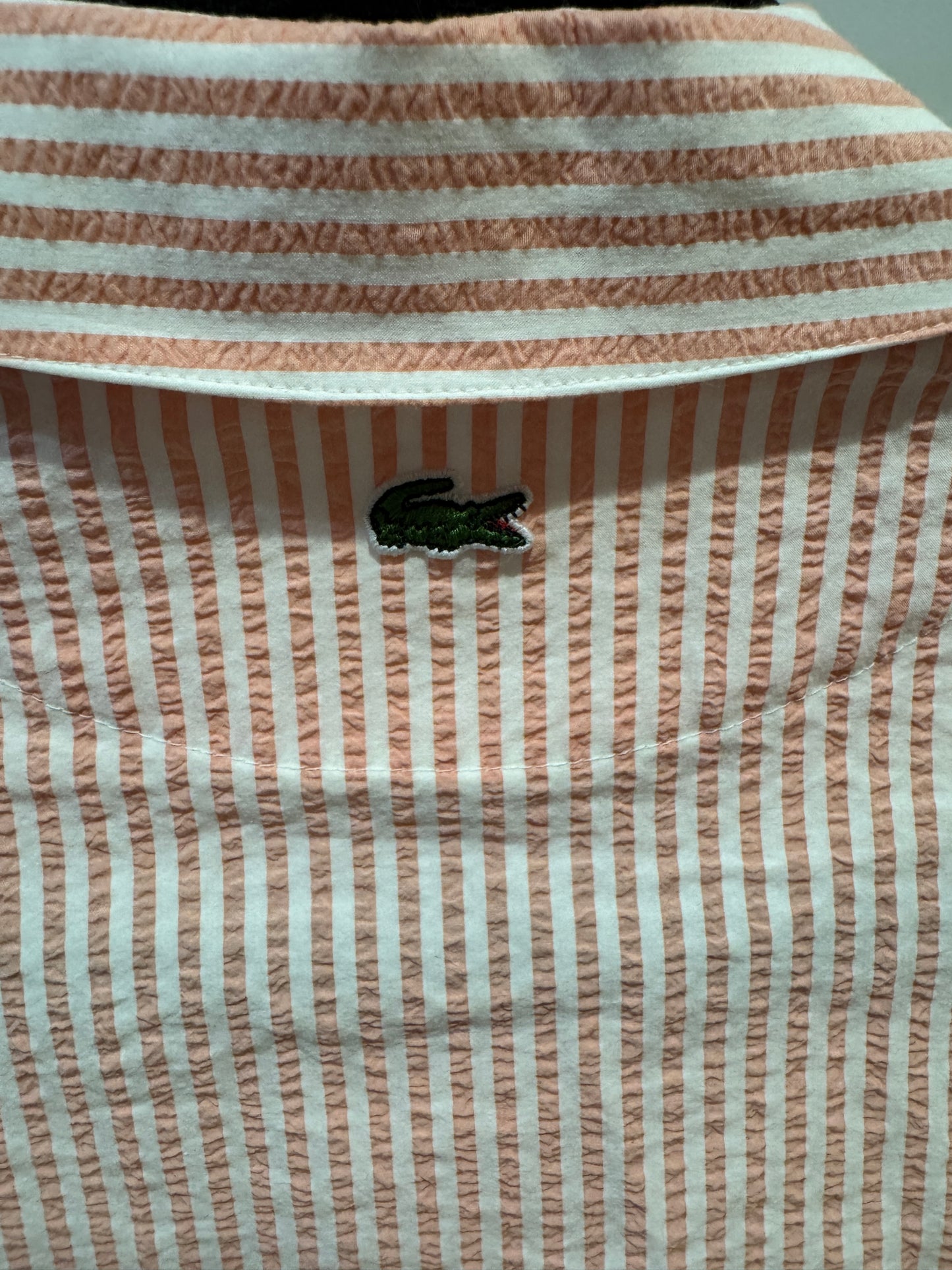 Lacoste Striped Seersucker Jacket with Seersucker Wrap Skirt size 36 US S
