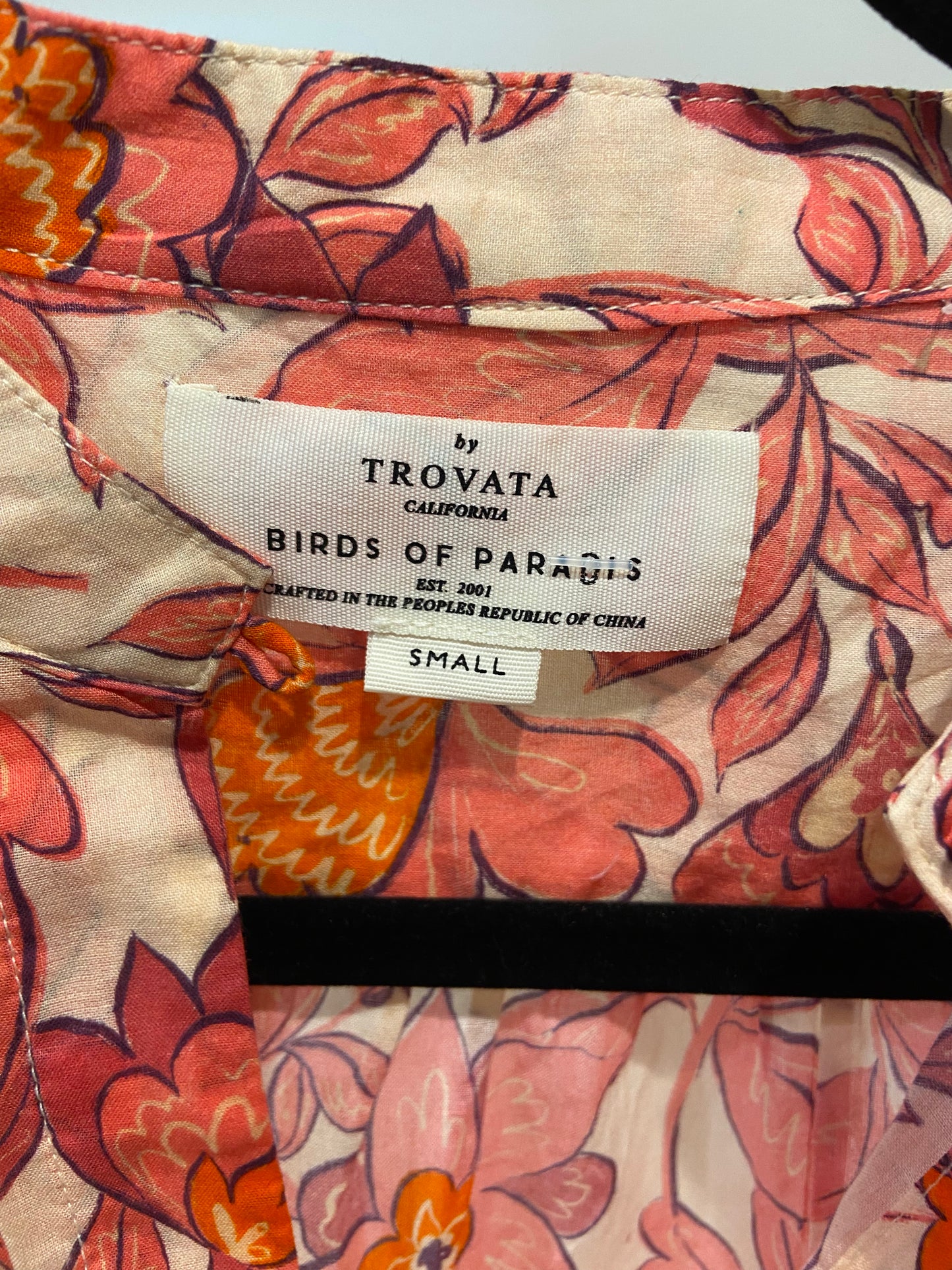Trovata Bailey Blouse Tea Rose size Small