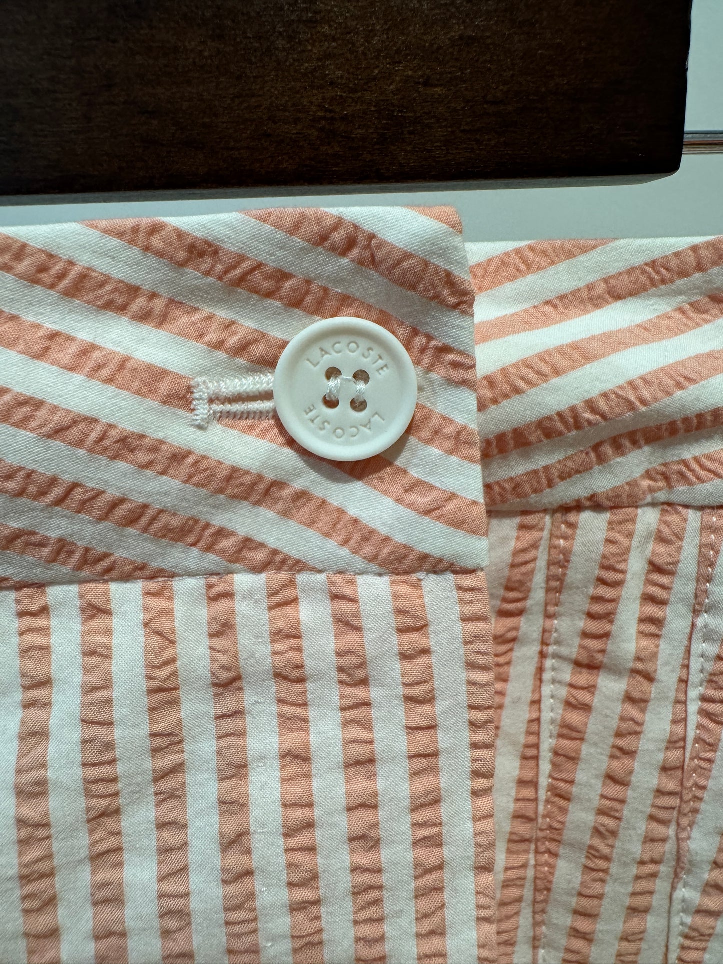 Lacoste Striped Seersucker Jacket with Seersucker Wrap Skirt size 36 US S
