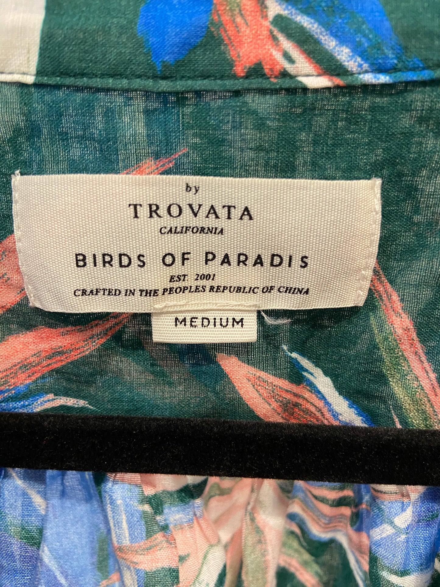 Trovata Brett Short Sleeve Bohemian Blouse size Medium