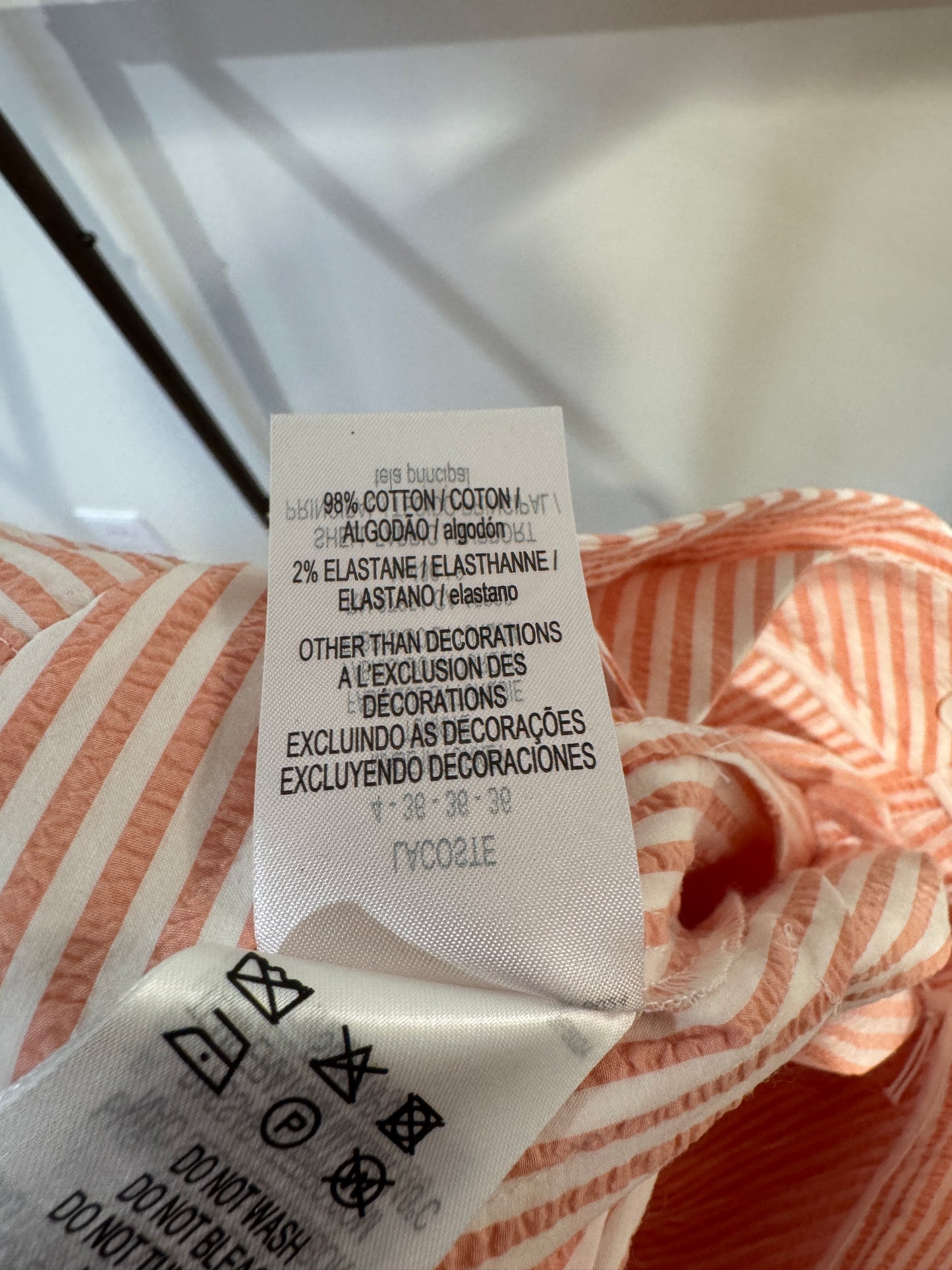 Lacoste Striped Seersucker Jacket with Seersucker Wrap Skirt size 36 US S