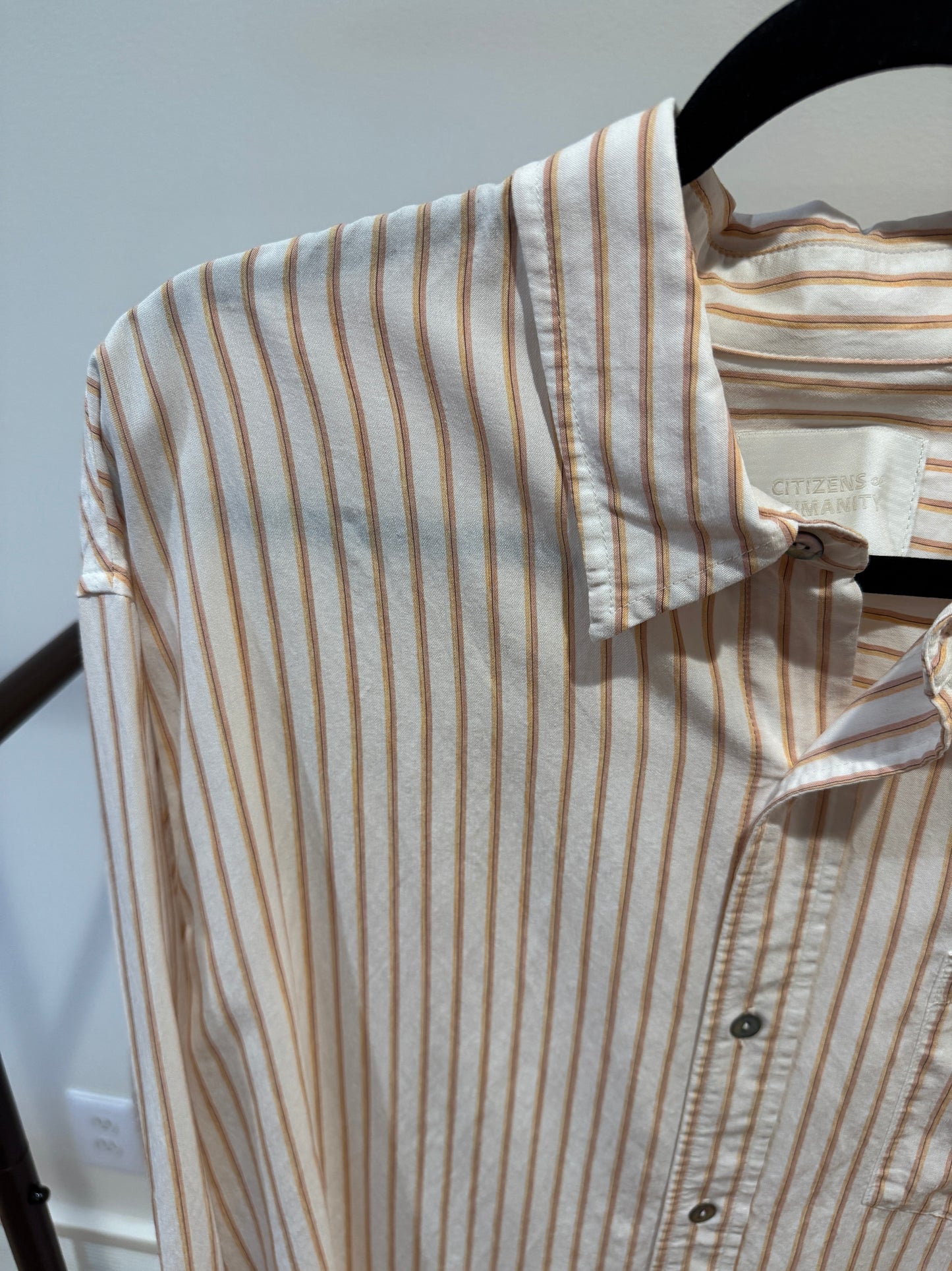 Citizens of Humanity Kayla Shirt In Sherbet Stripe size L