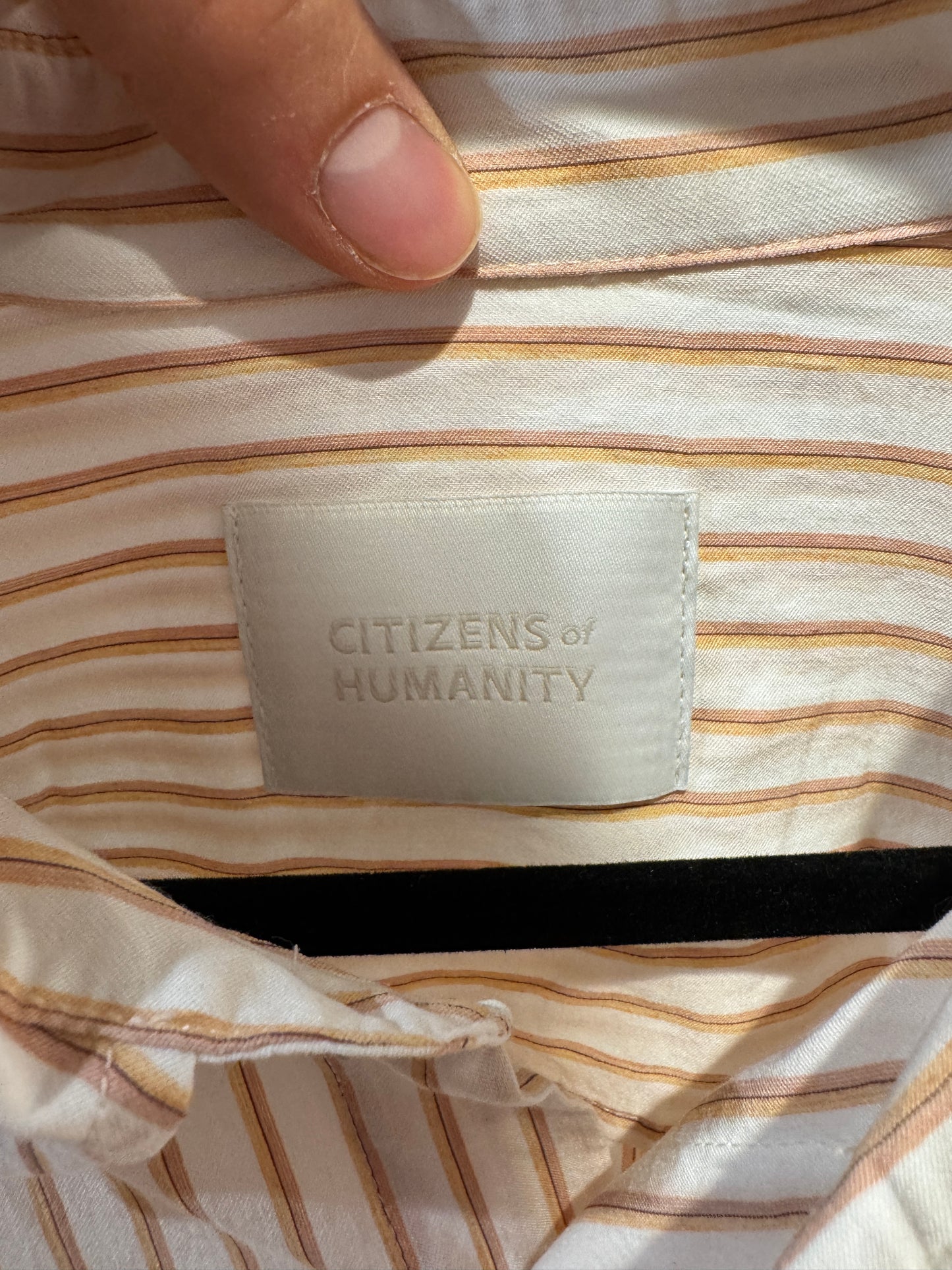 Citizens of Humanity Kayla Shirt In Sherbet Stripe size L