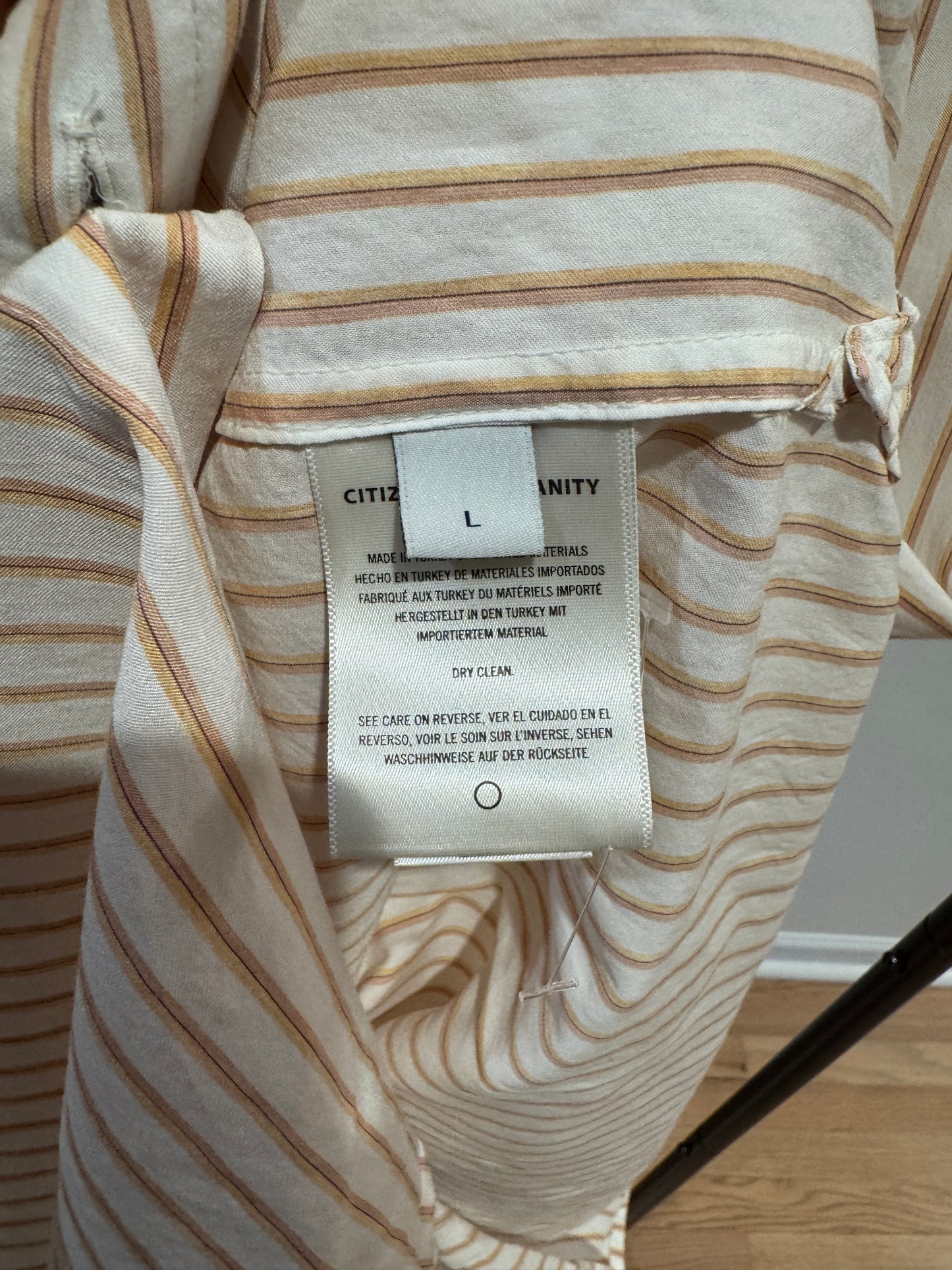 Citizens of Humanity Kayla Shirt In Sherbet Stripe size L