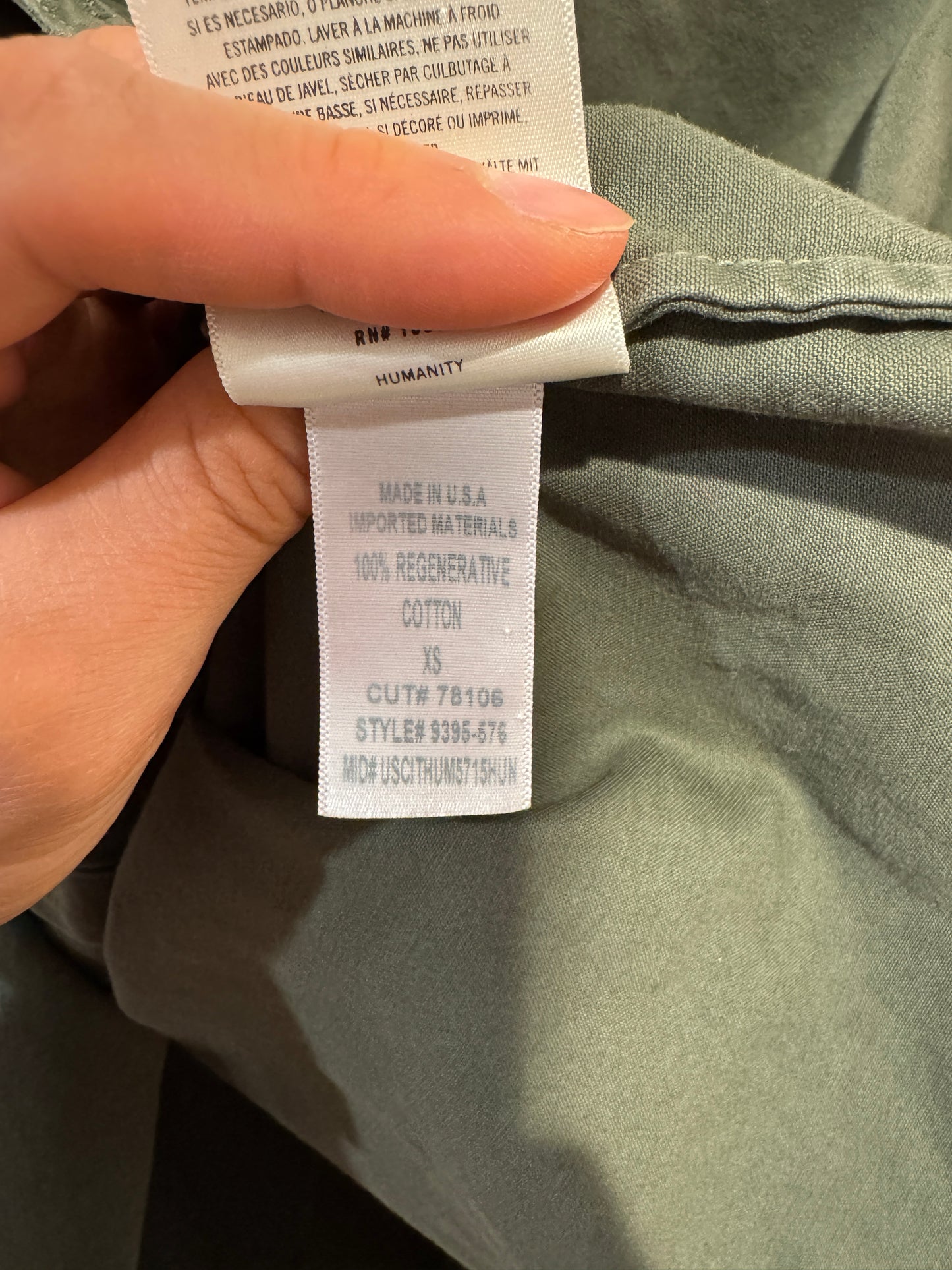 Citizens of Humanity Claire Origami Shirt in Costes size XS