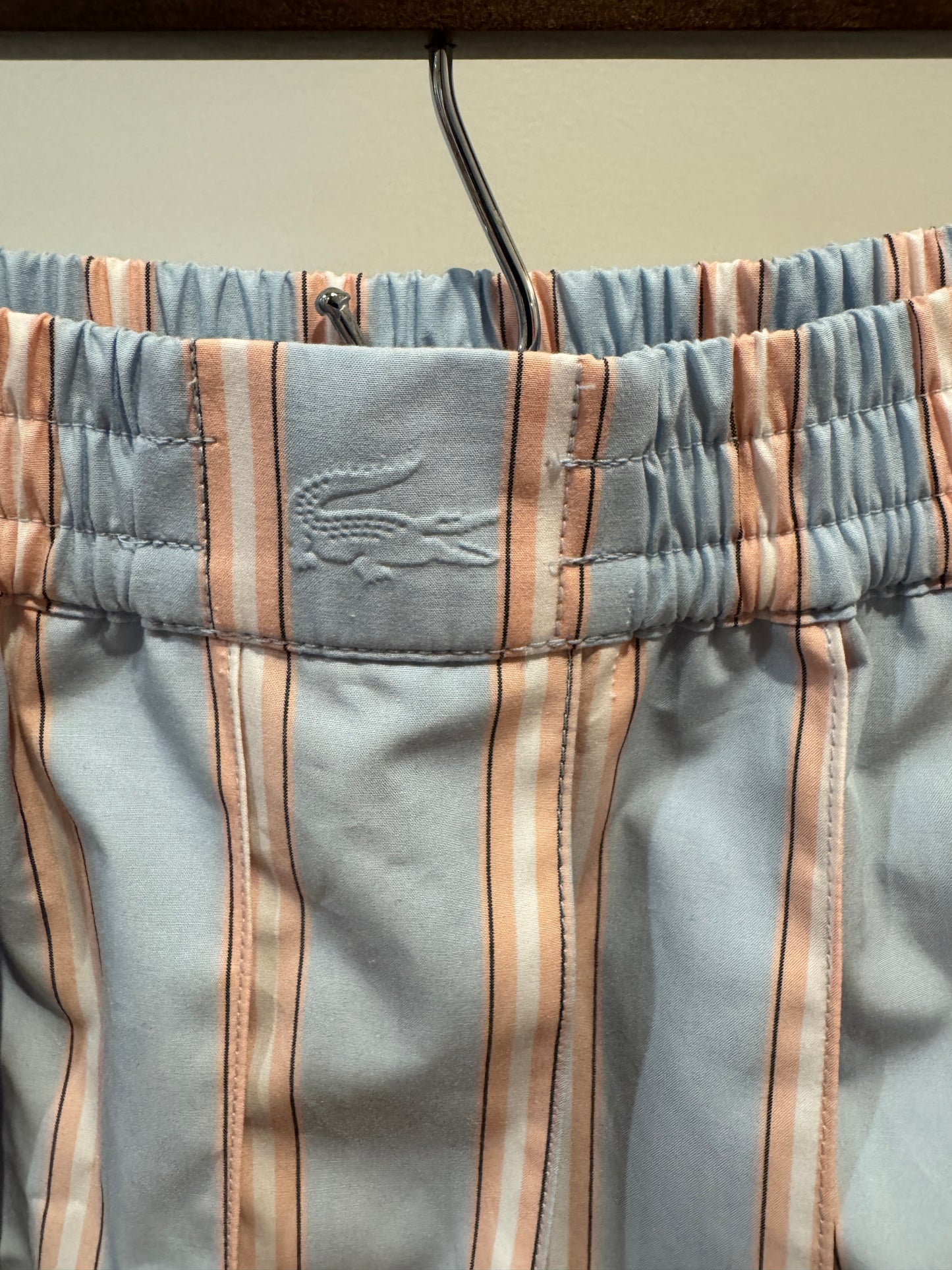 Lacoste Poplin Short Striped Pleated Skirt size 36 US S