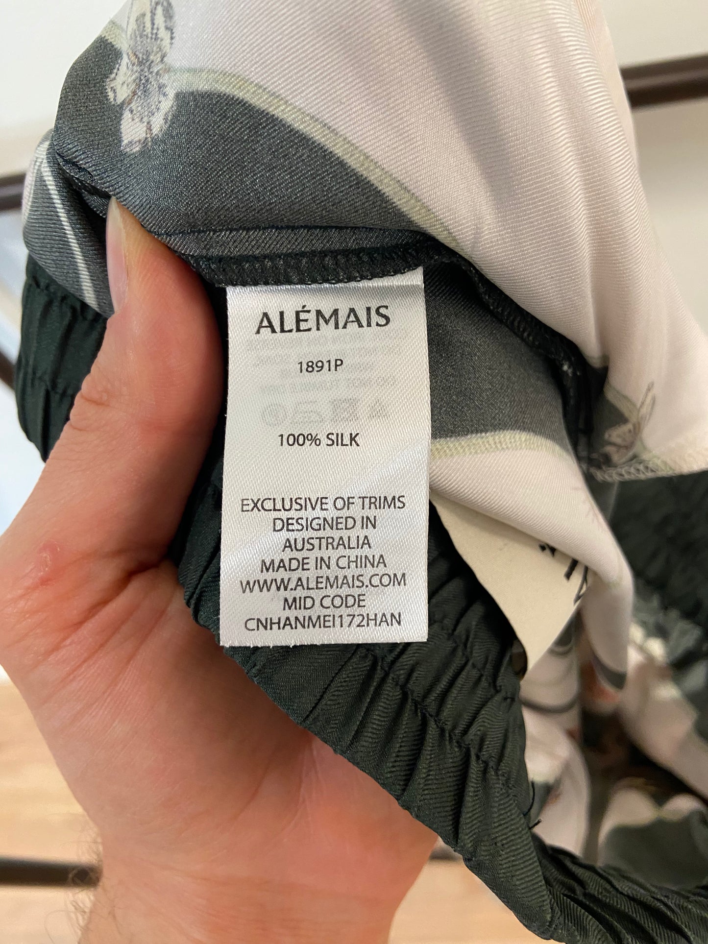 Alemais Venus Printed Silk-Twill Wide-Leg Pants size 4