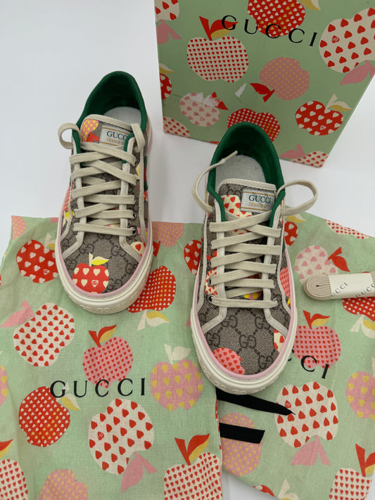 GUCCI Les Pommes Tennis 1977 GG Sneakers size 37