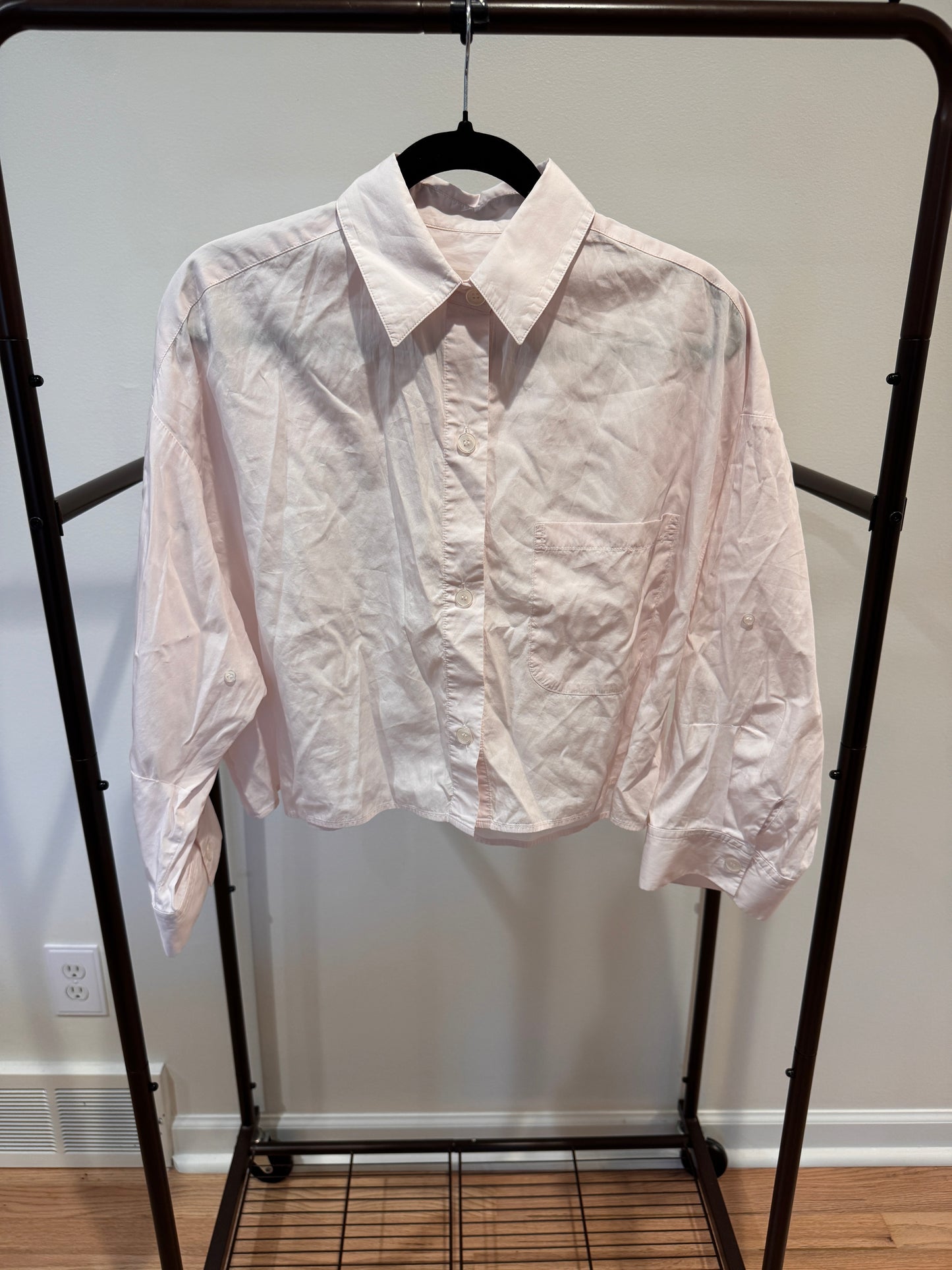 TWP Next EX Cropped Shirt in Pink size M/L