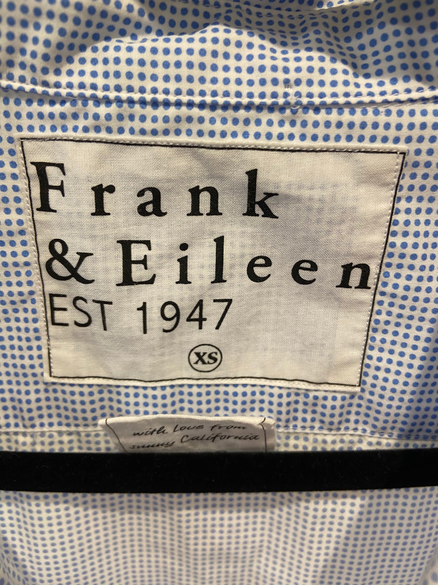 Frank & Eileen Eileen Shirt Blue Dot size XS