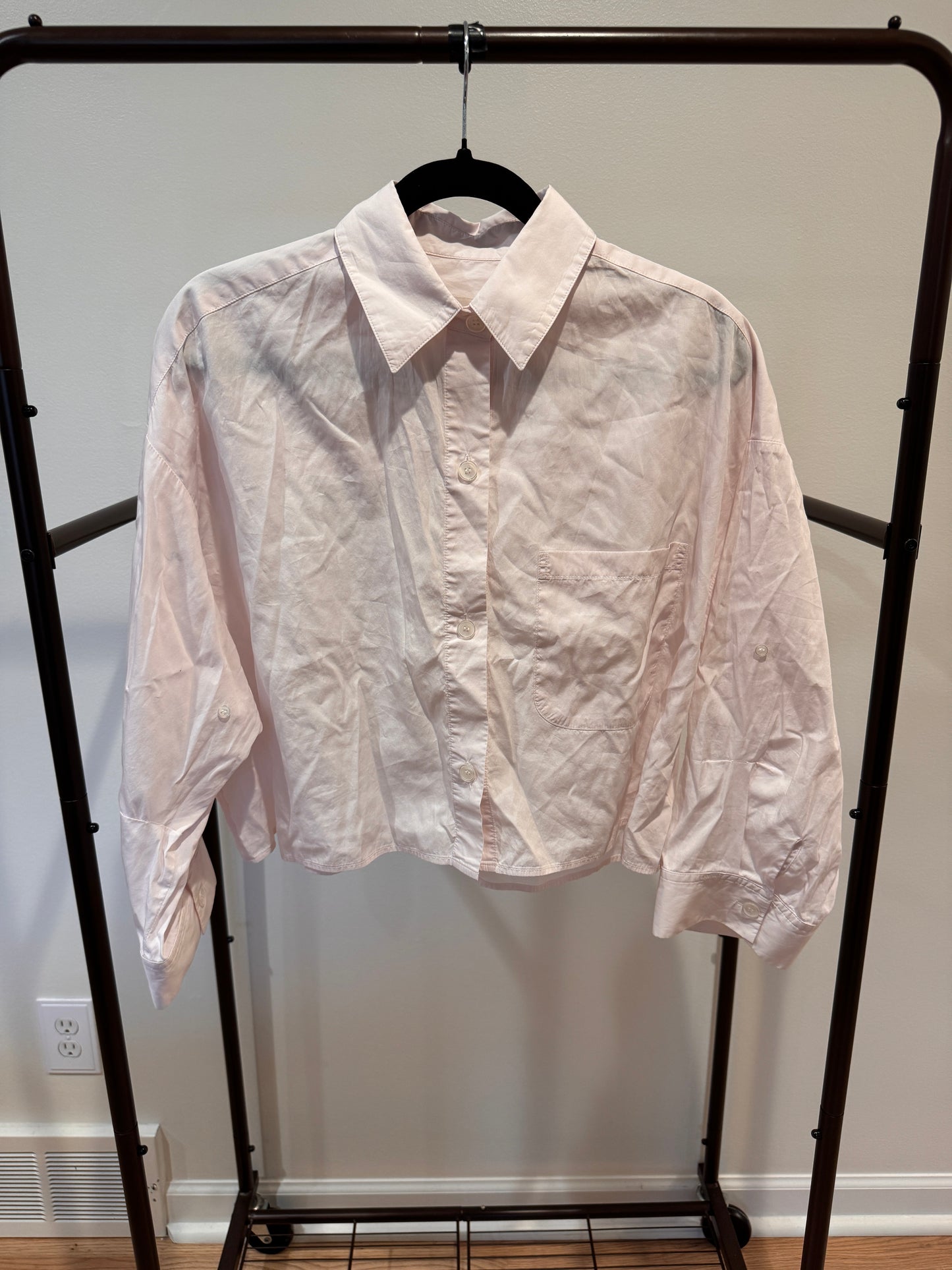 TWP Next EX Cropped Shirt in Pink size M/L