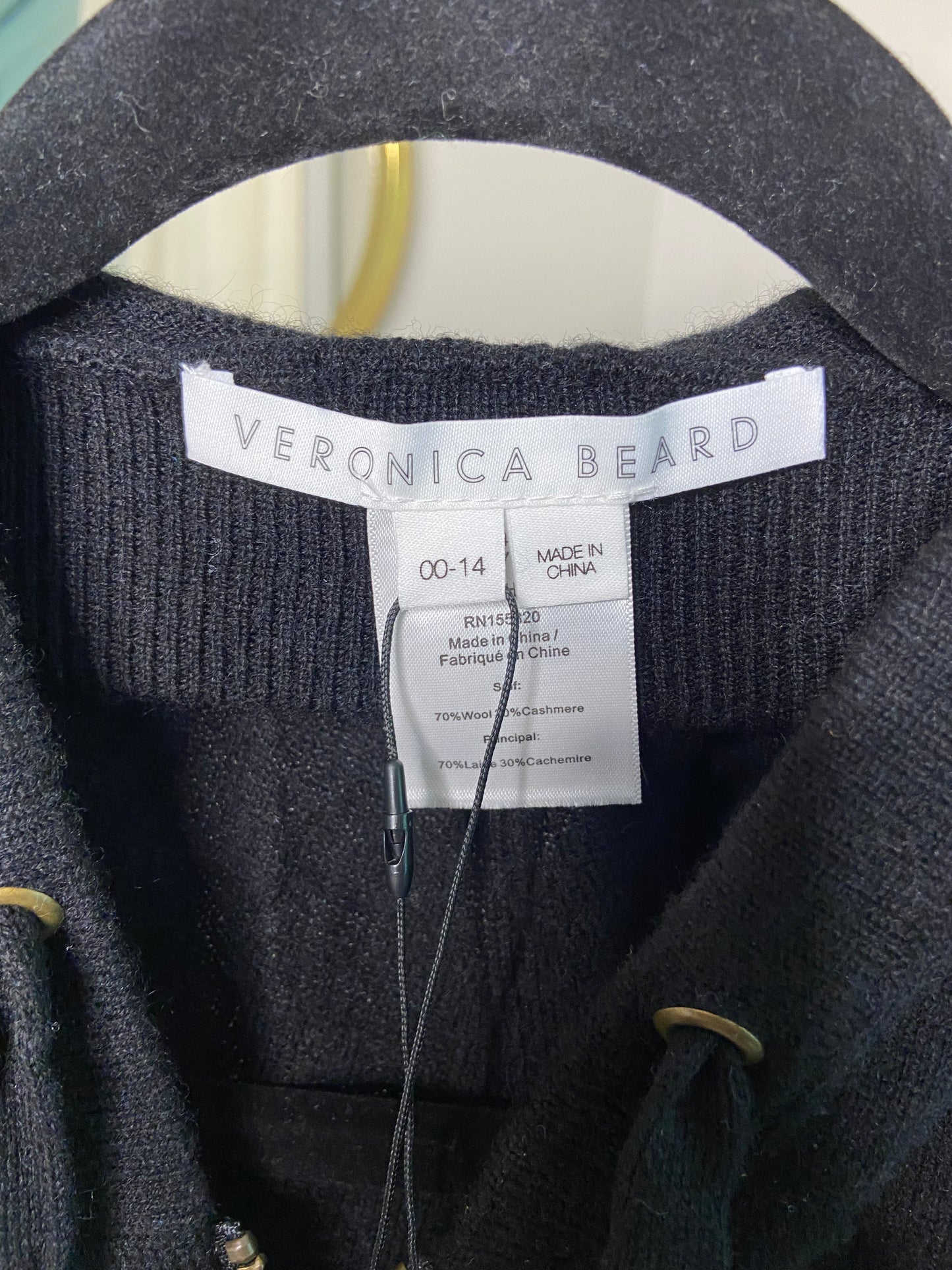 Veronica Beard Cashmere Hoodie Dickey with Cuffs ONLY SIZE