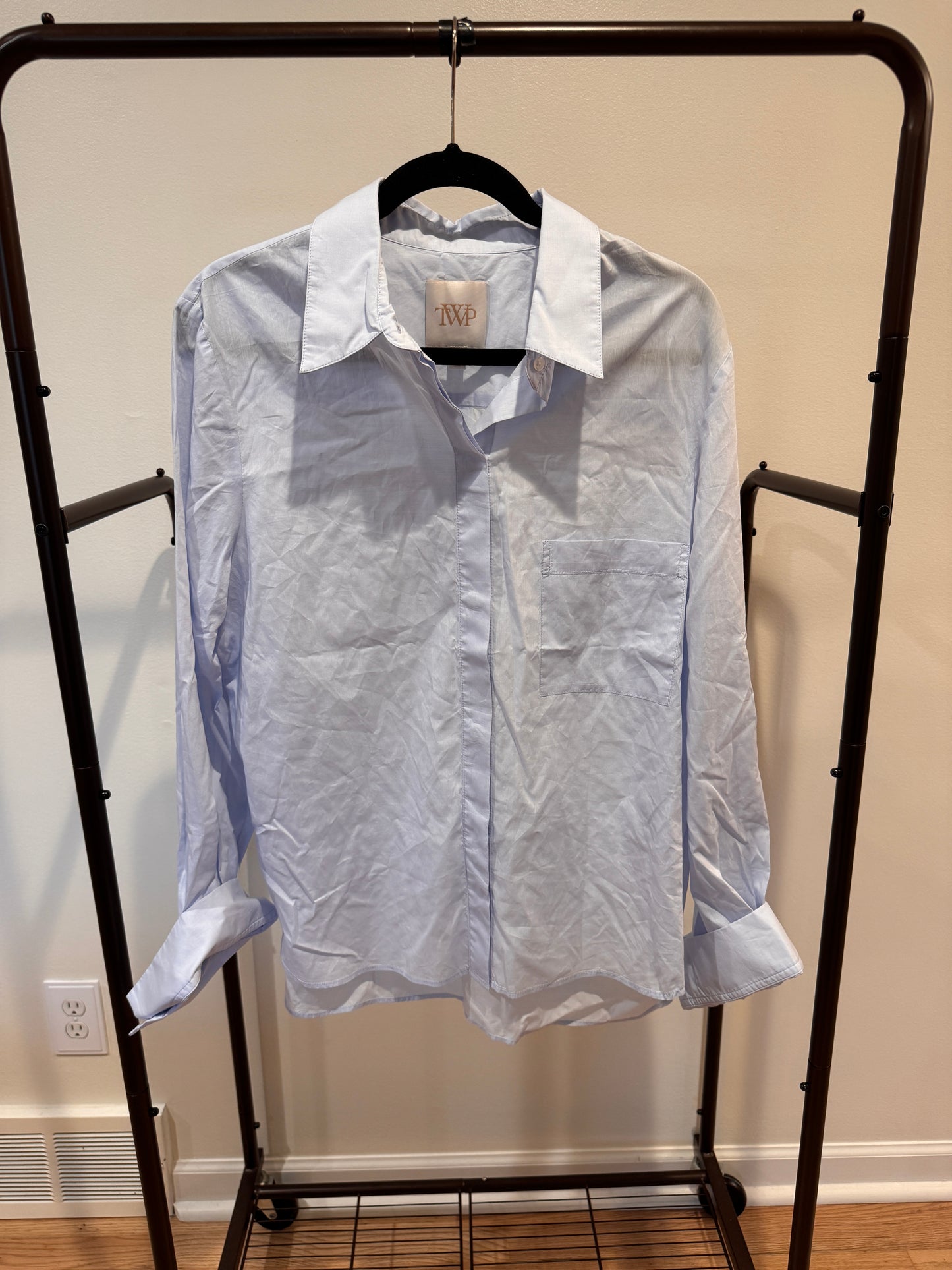 TWP The Next Morning Shirt in Baby Blue size XL
