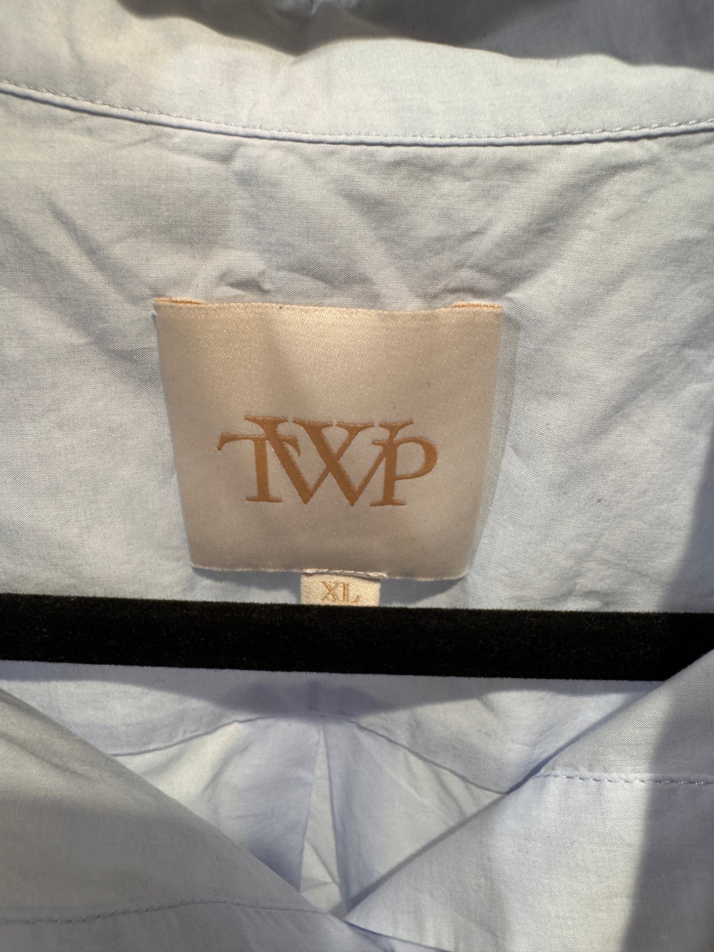 TWP The Next Morning Shirt in Baby Blue size XL