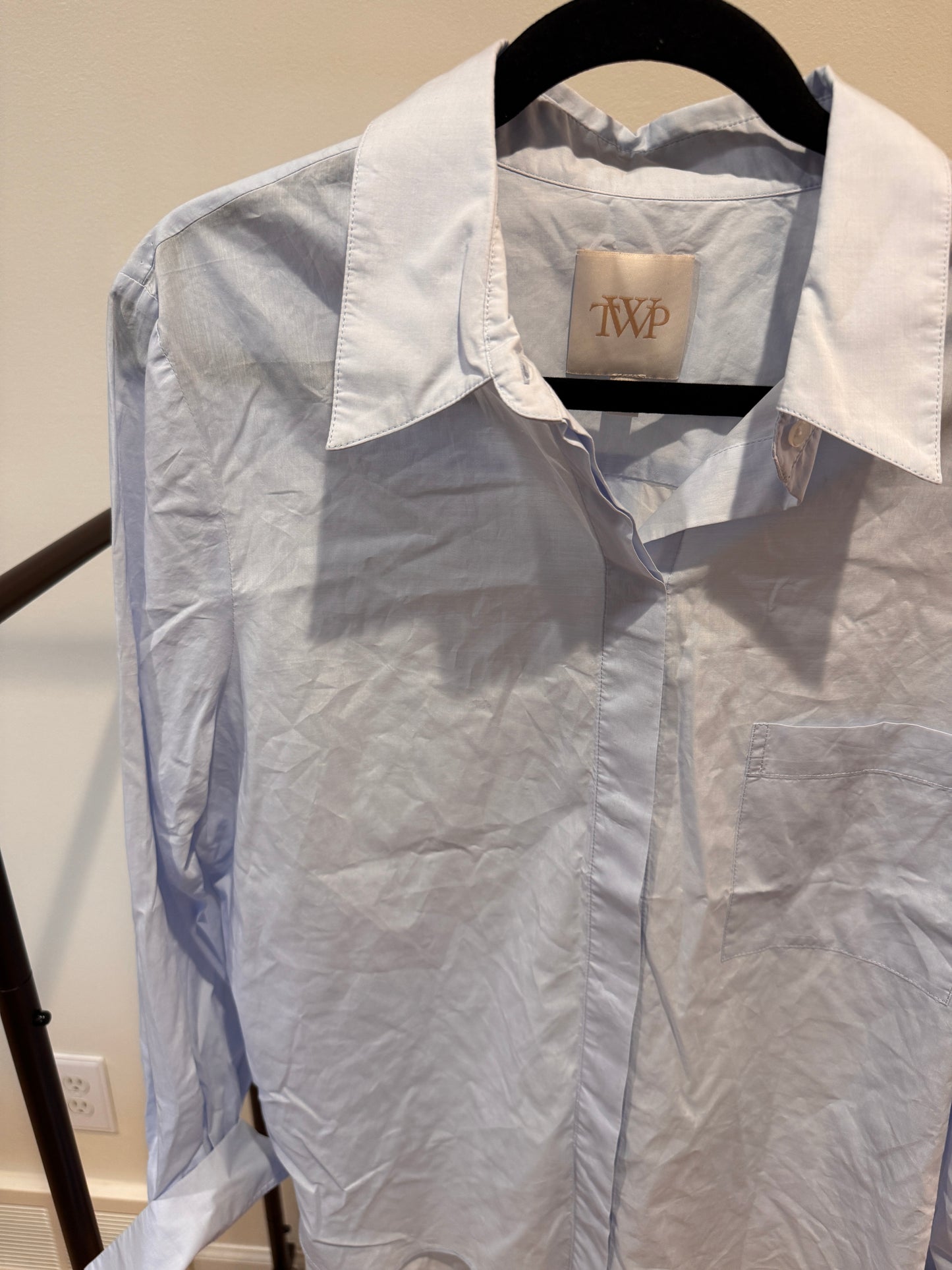 TWP The Next Morning Shirt in Baby Blue size XL