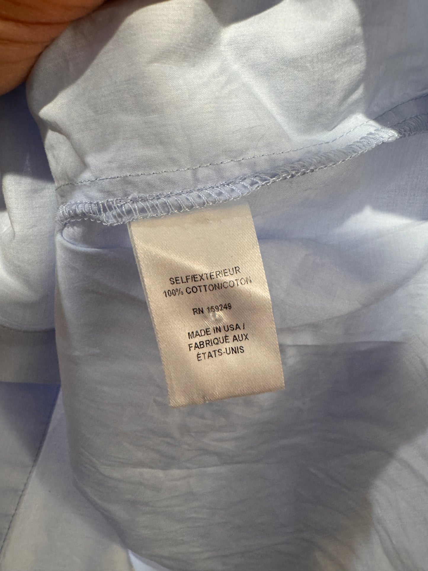 TWP The Next Morning Shirt in Baby Blue size XL