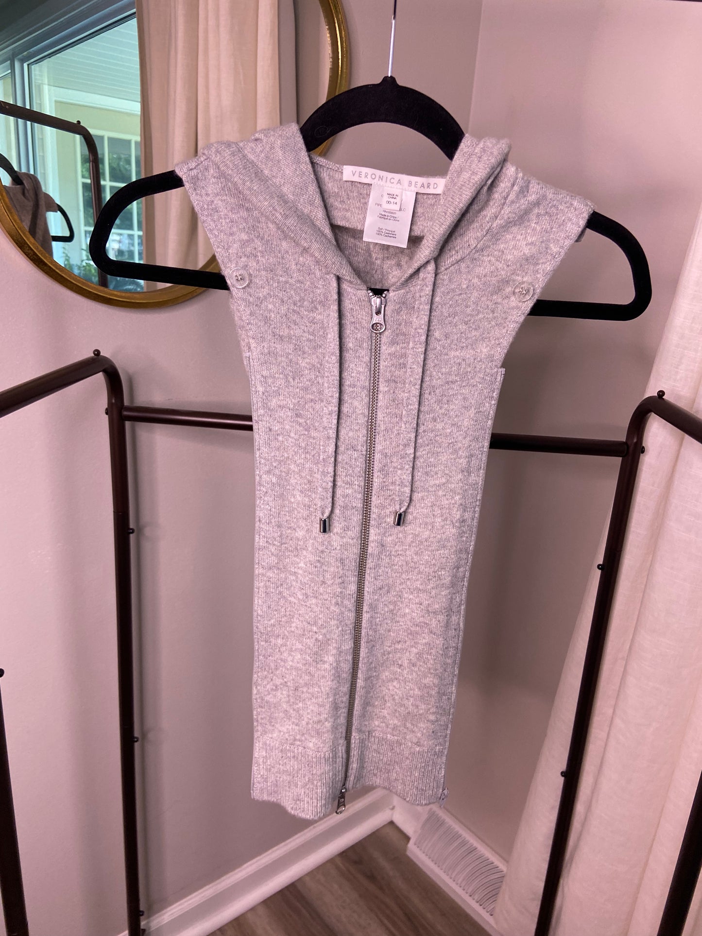 Veronica Beard Cashmere Dickey Hoodie size 00-14