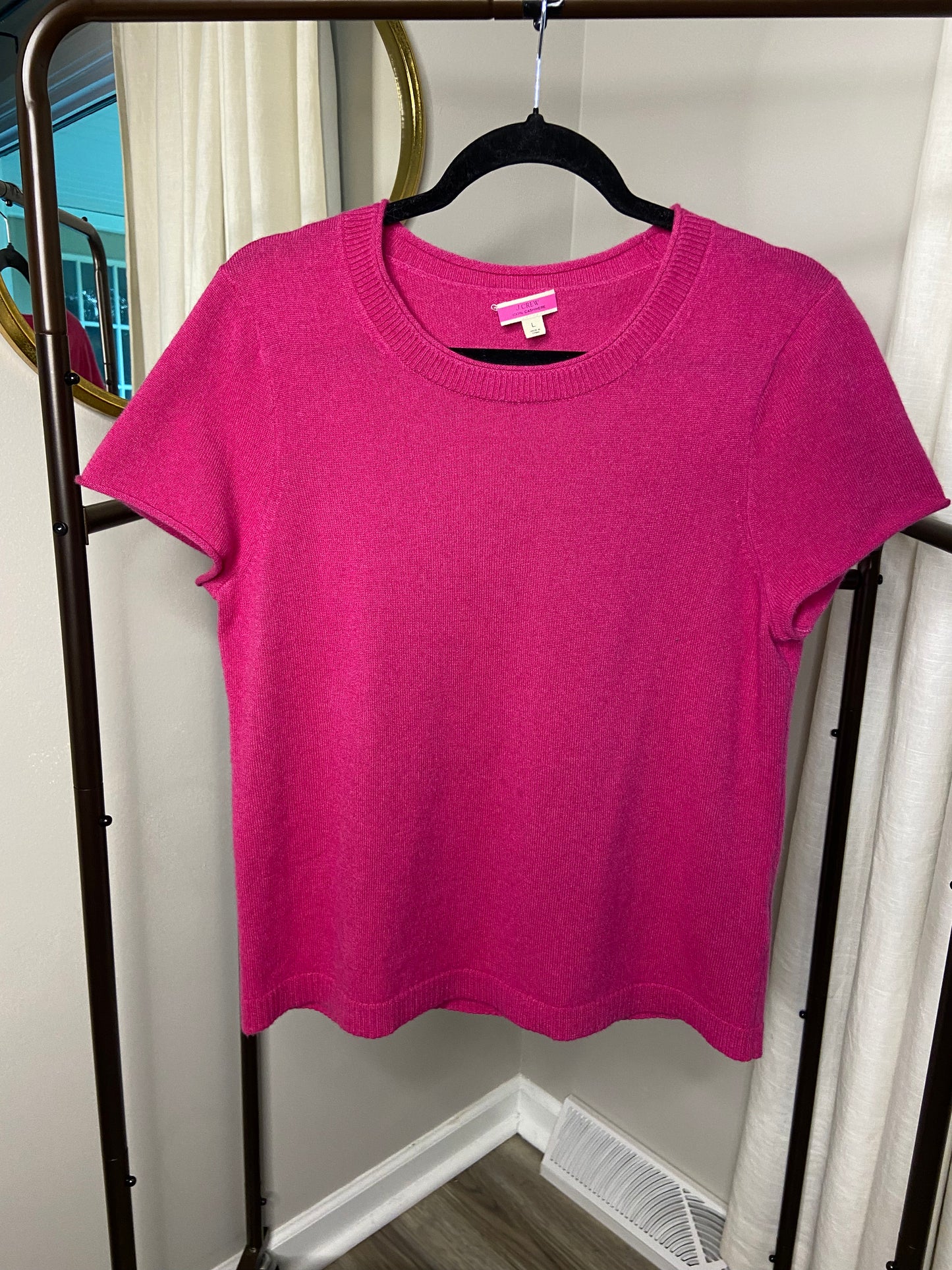 J. Crew Cashmere Short Sleeve top size L