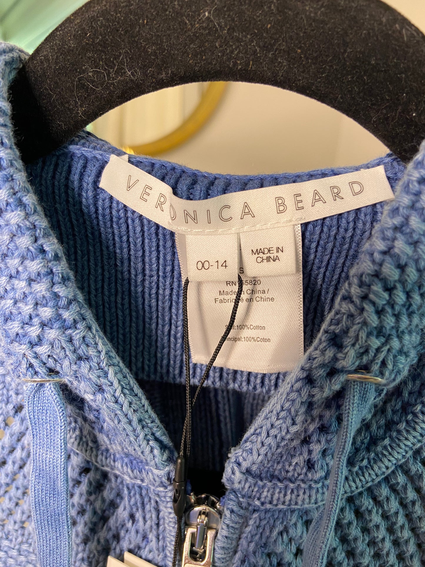 Veronica Beard Brey Hoodie Dickey size 00-14