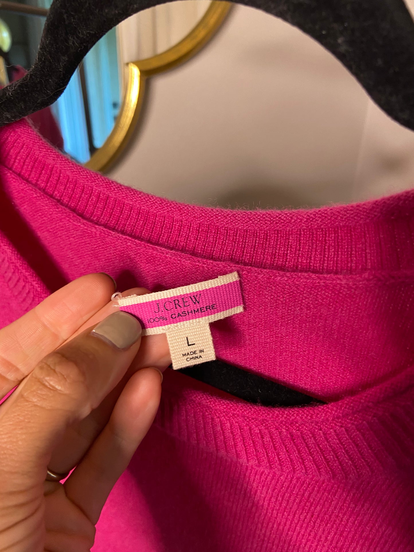 J. Crew Cashmere Short Sleeve top size L