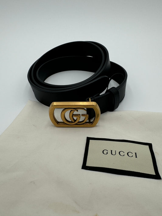 GUCCI Calfskin Framed GG Belt size 110