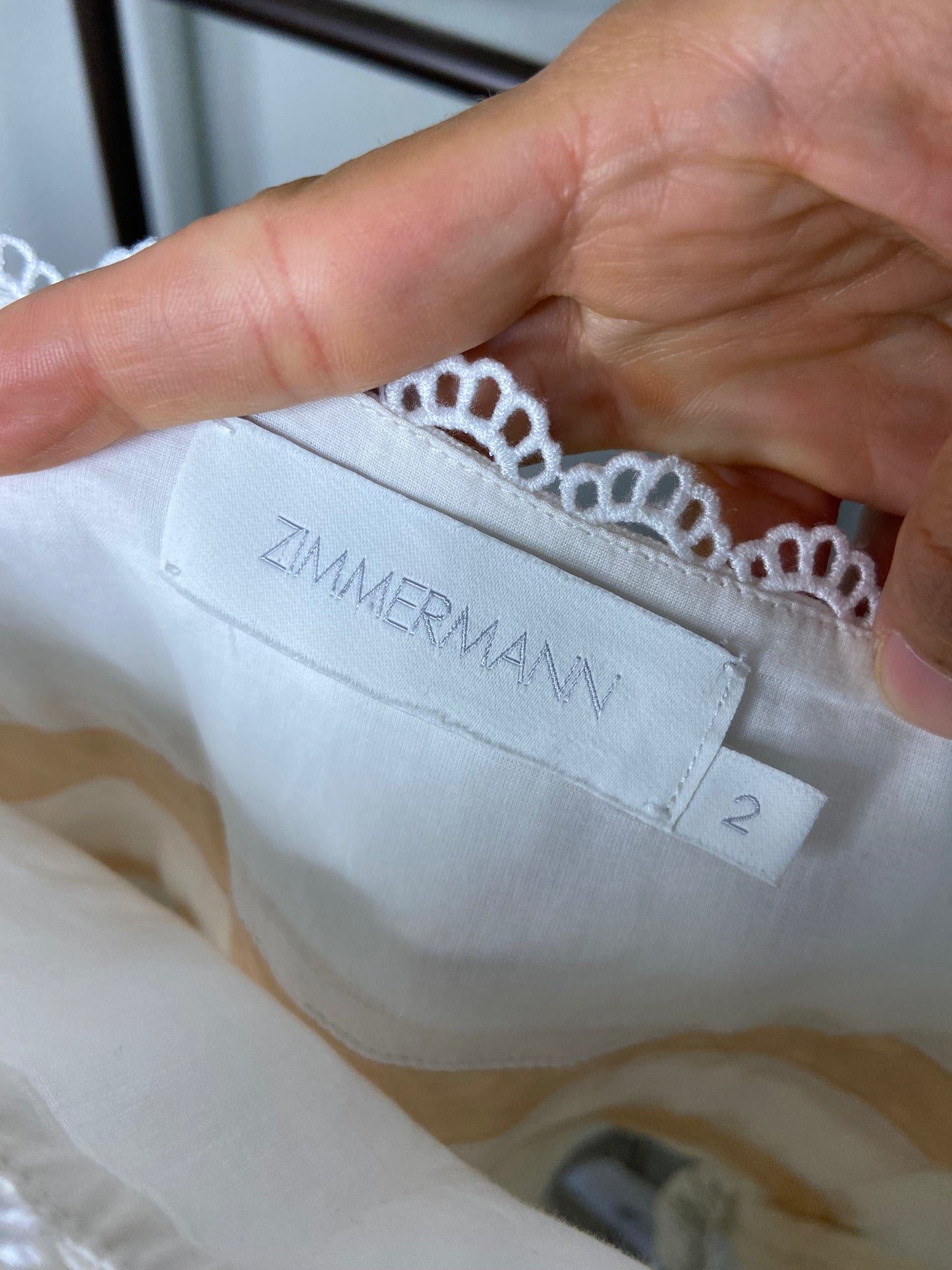 Zimmermann Kirra Tie Shoulder Cropped Top size US 8