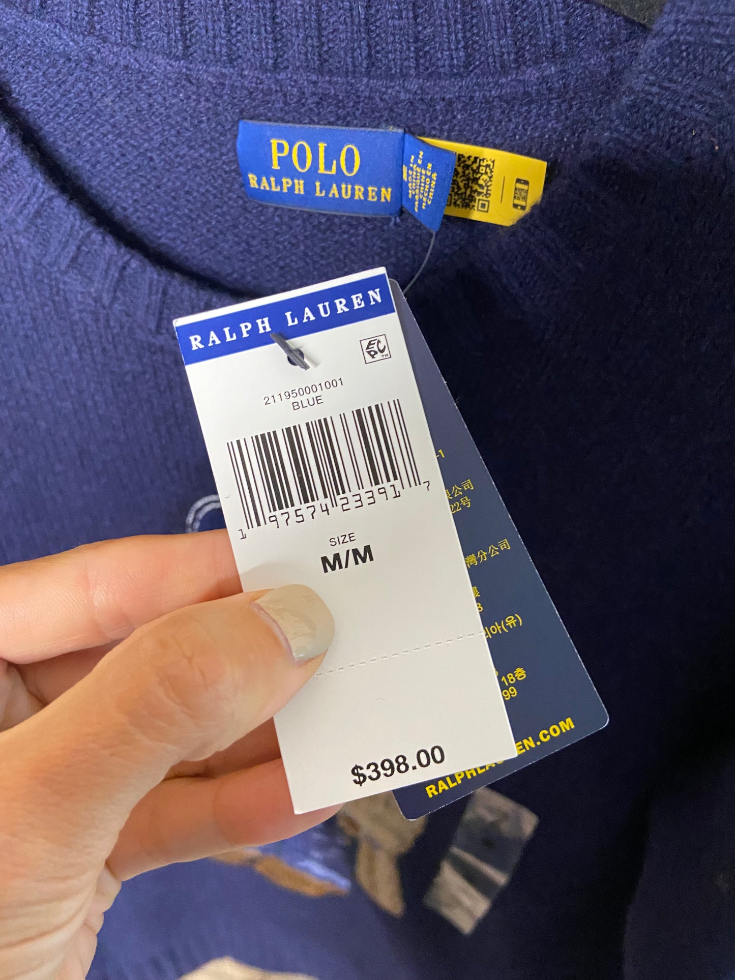 Polo Ralph Lauren Bear Sweater size M