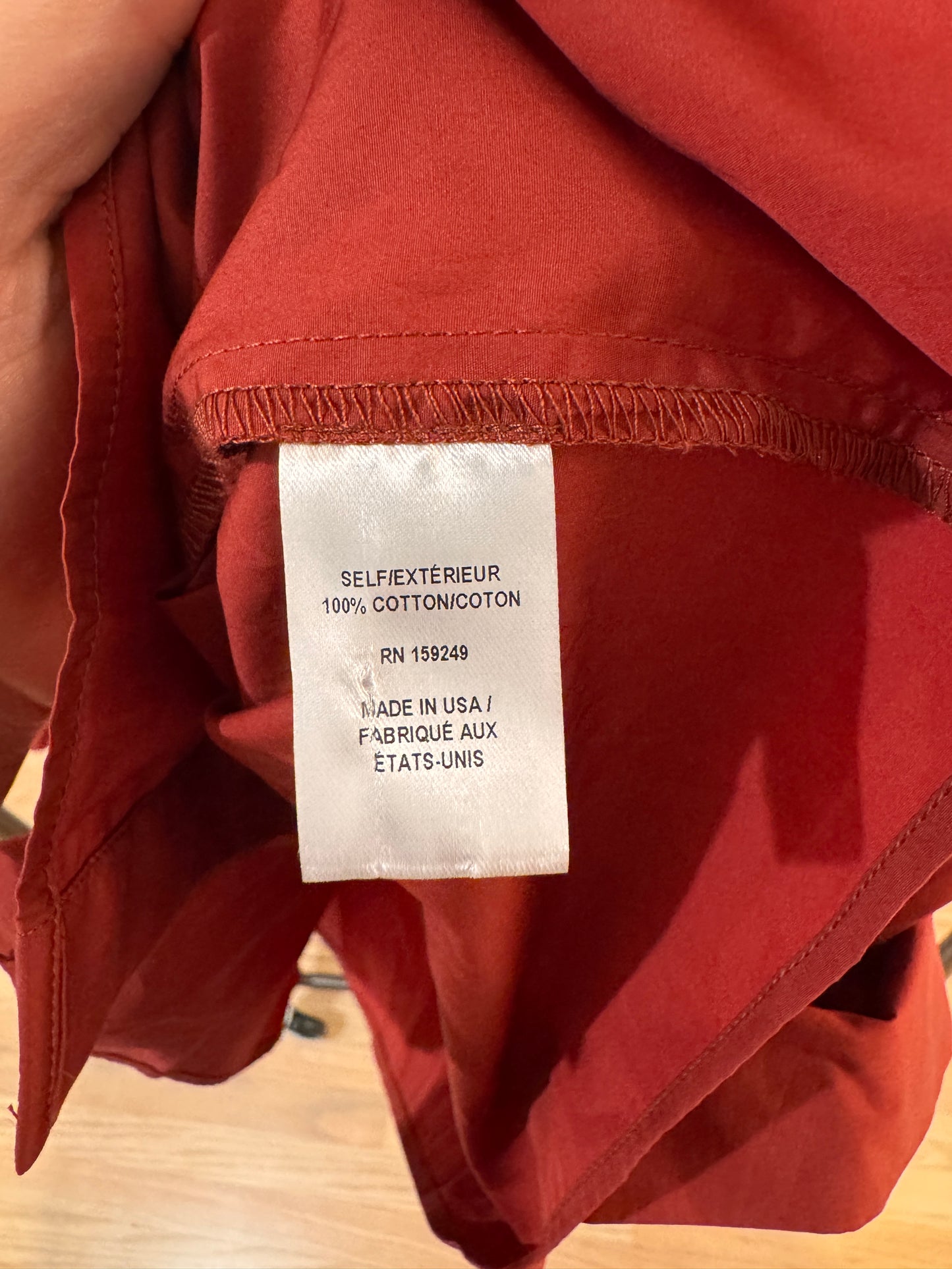 TWP Next EX Cropped Shirt in Wine/Burgundy size M/L