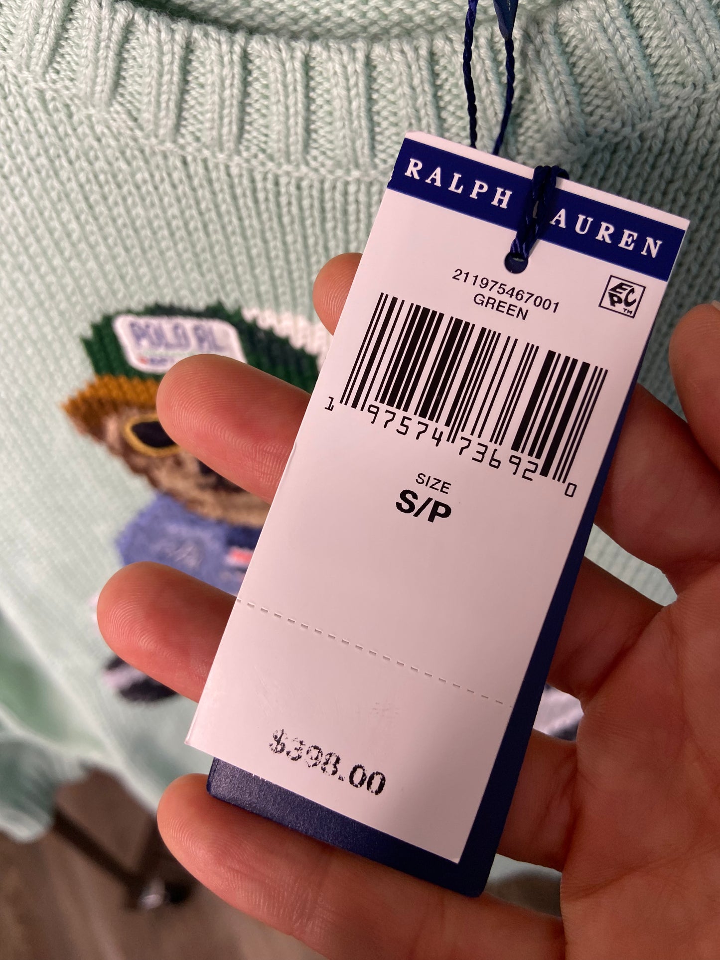 Polo Ralph Lauren Bear Sweater size S